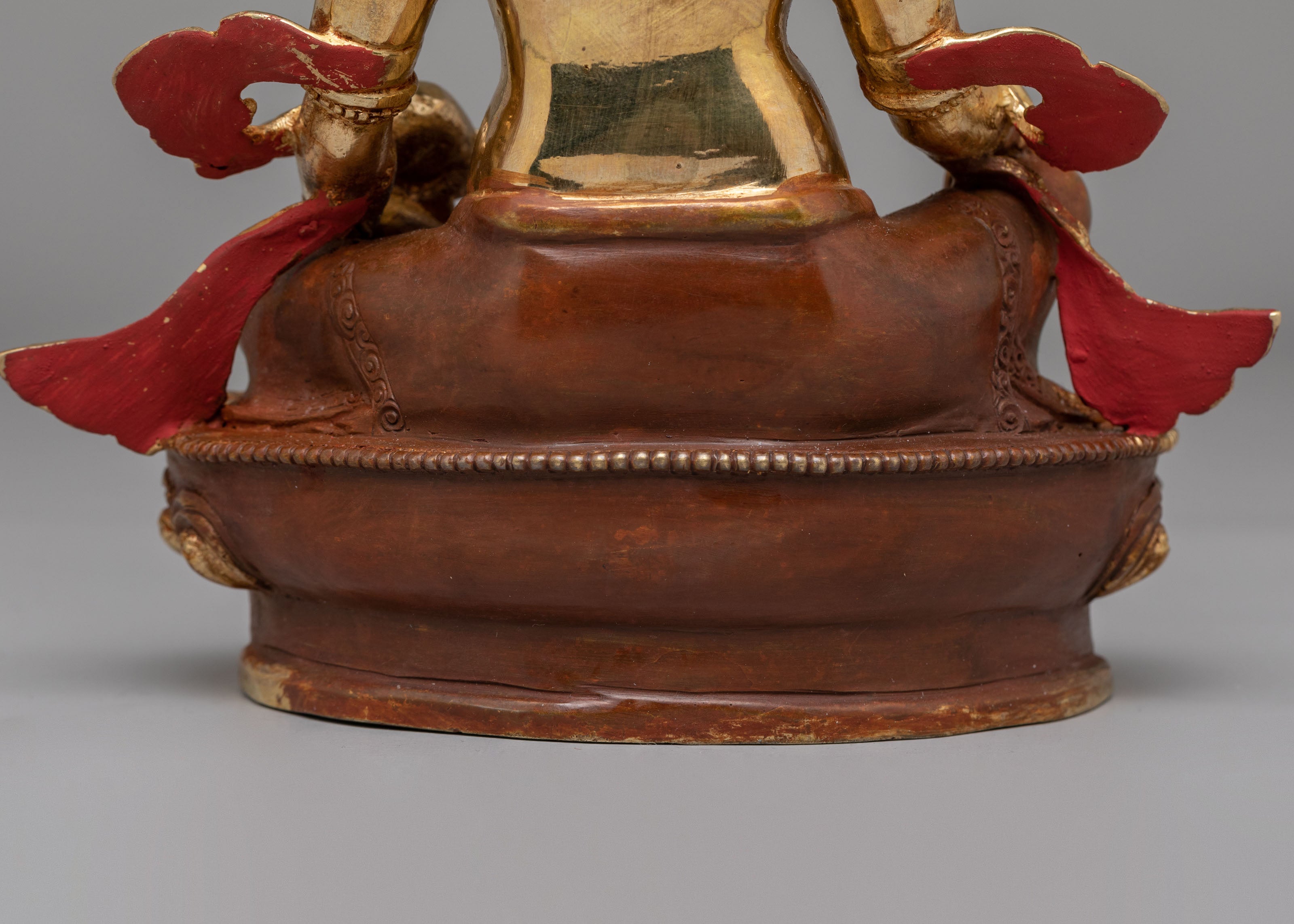 Handcrafted Dzambhala Altar Sculpture | 24K Gold Plated Tibetan Wealth Deity Statue