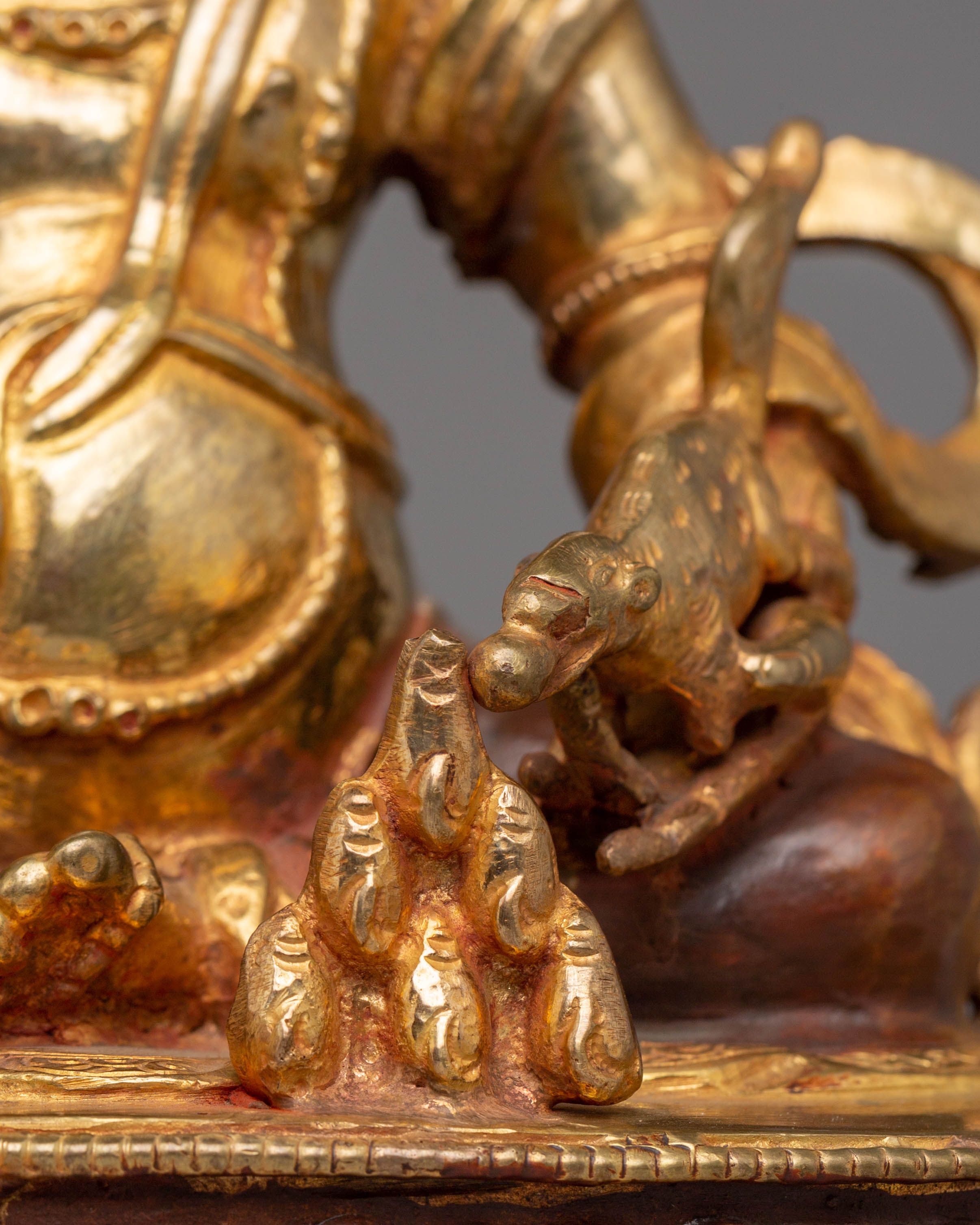 Handcrafted Copper Figurine of Dzambhala | Embodiment of Wealth