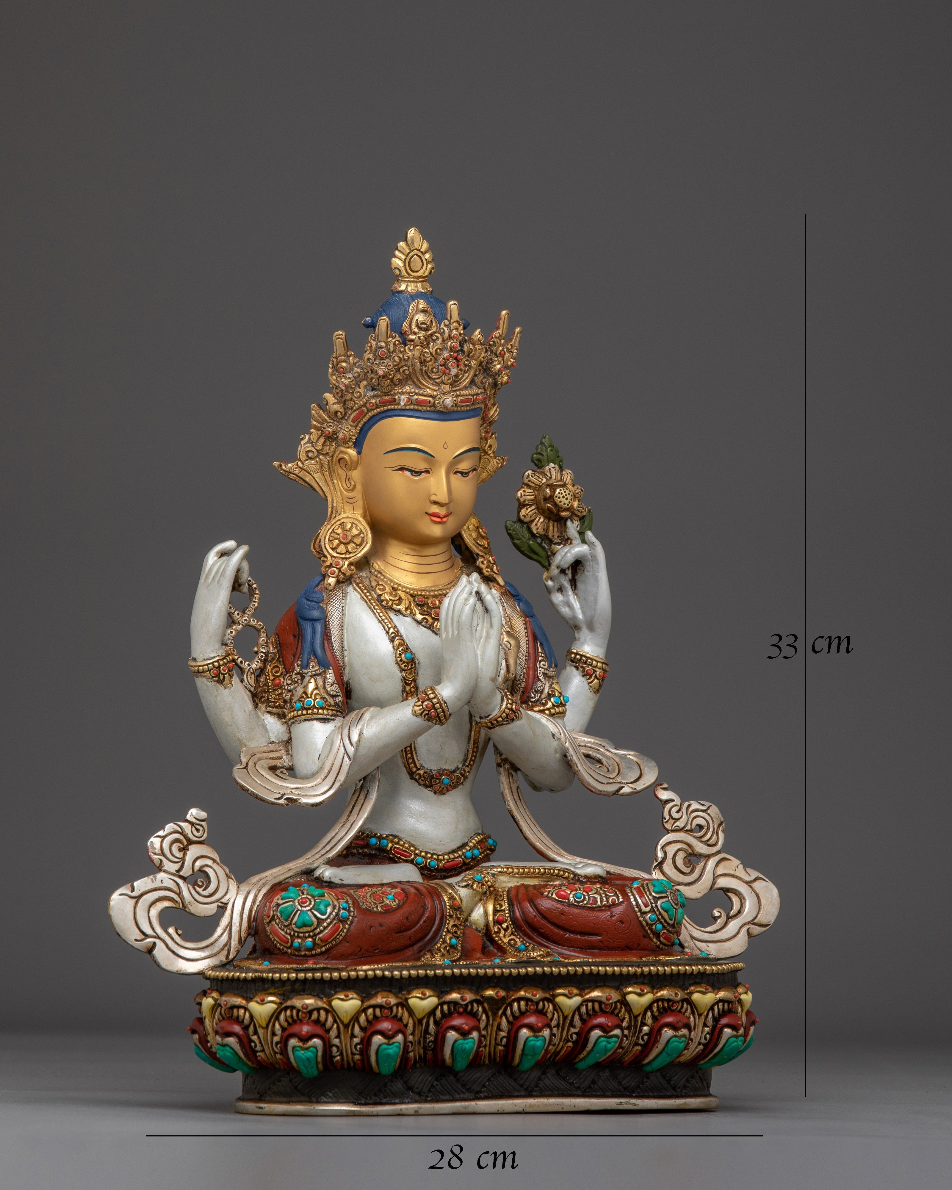 Colorful Chenrezig Statue 