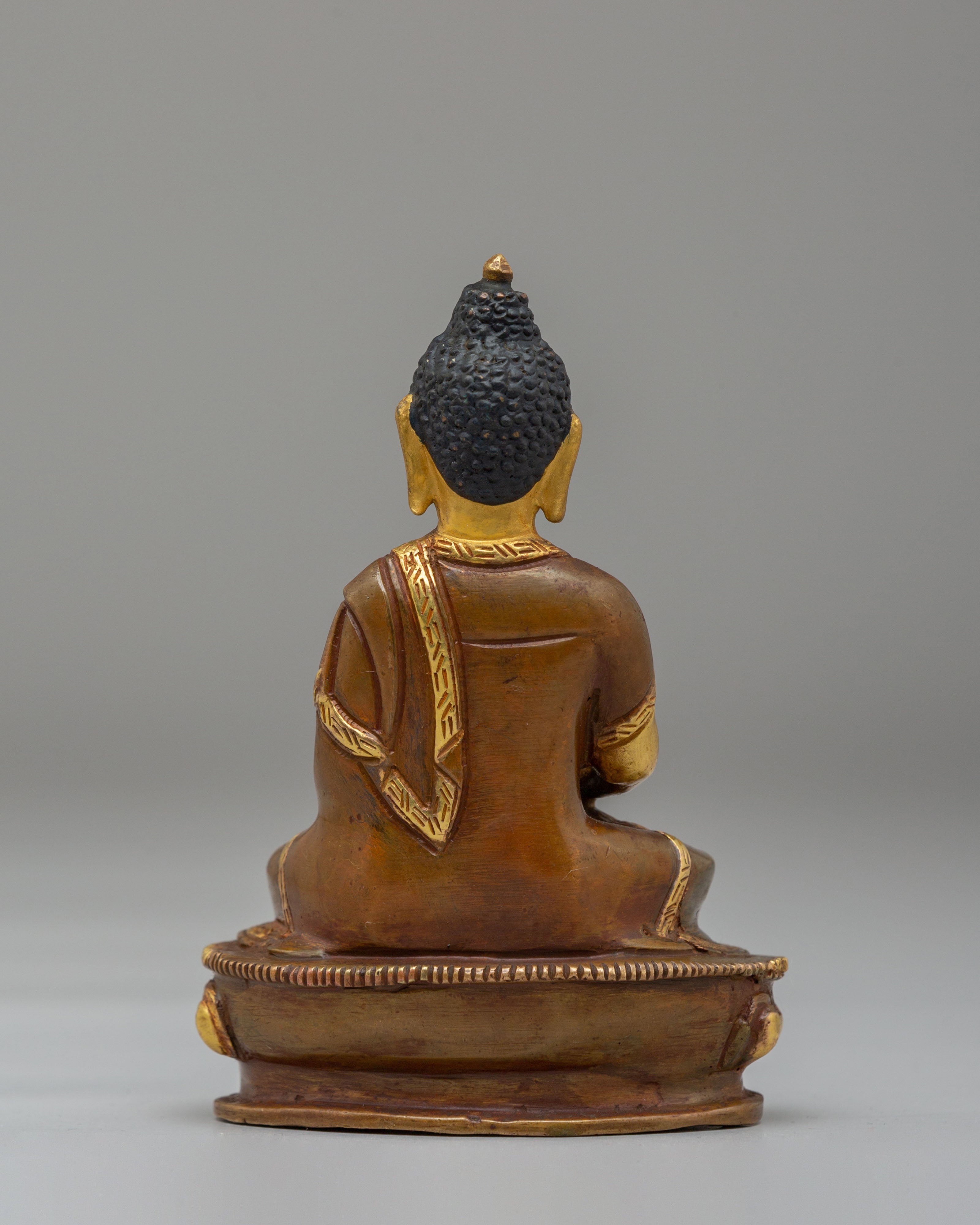Infinite Light of Amitabha Buddha Statue | Gold Plated Copper Statue