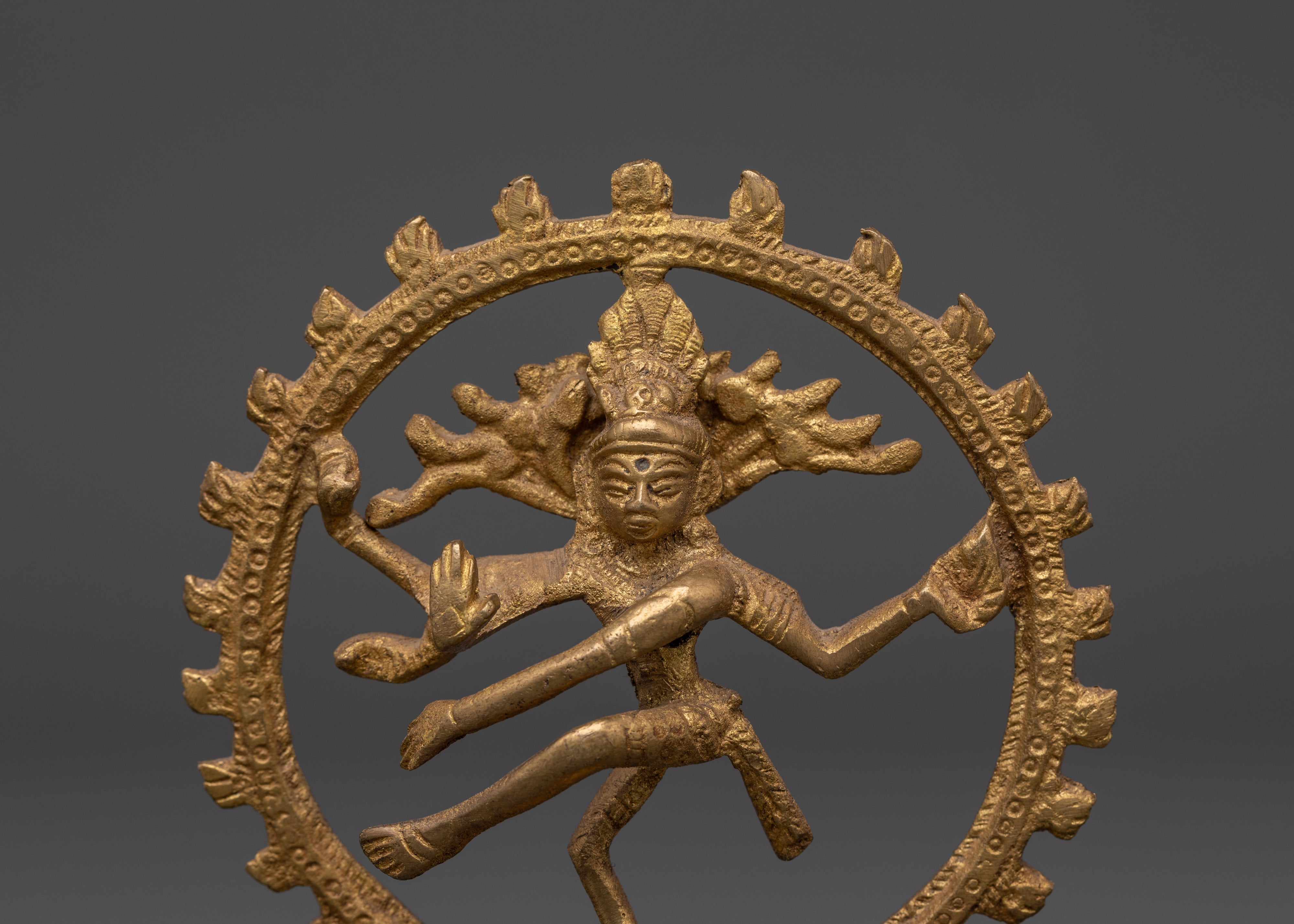 Nataraja in Cosmic Dance | Handcrafted Brass Shiva Figurine for Altar & Home Decor