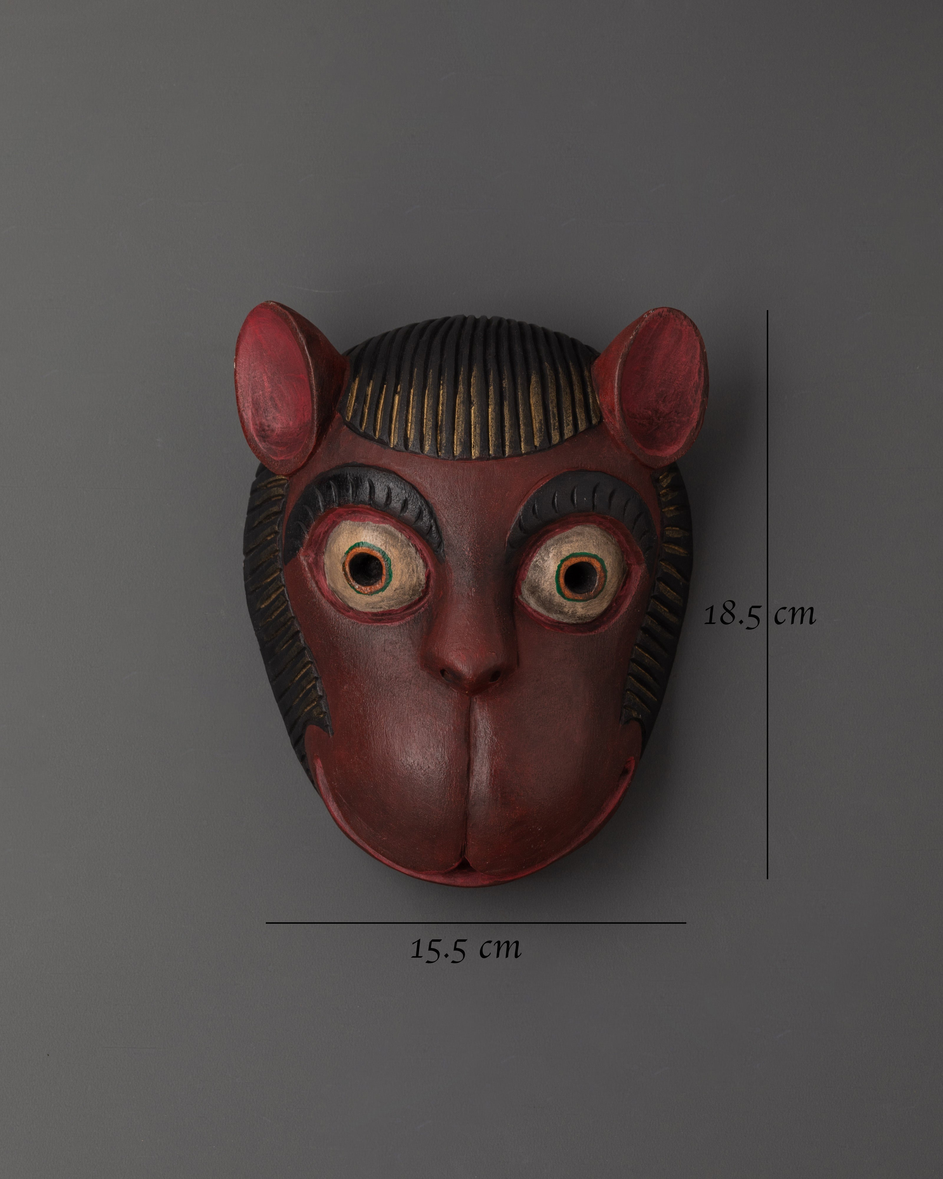 Tribal Monkey Mask Wall Hanging | Handcrafted Wooden Ethnic Decor