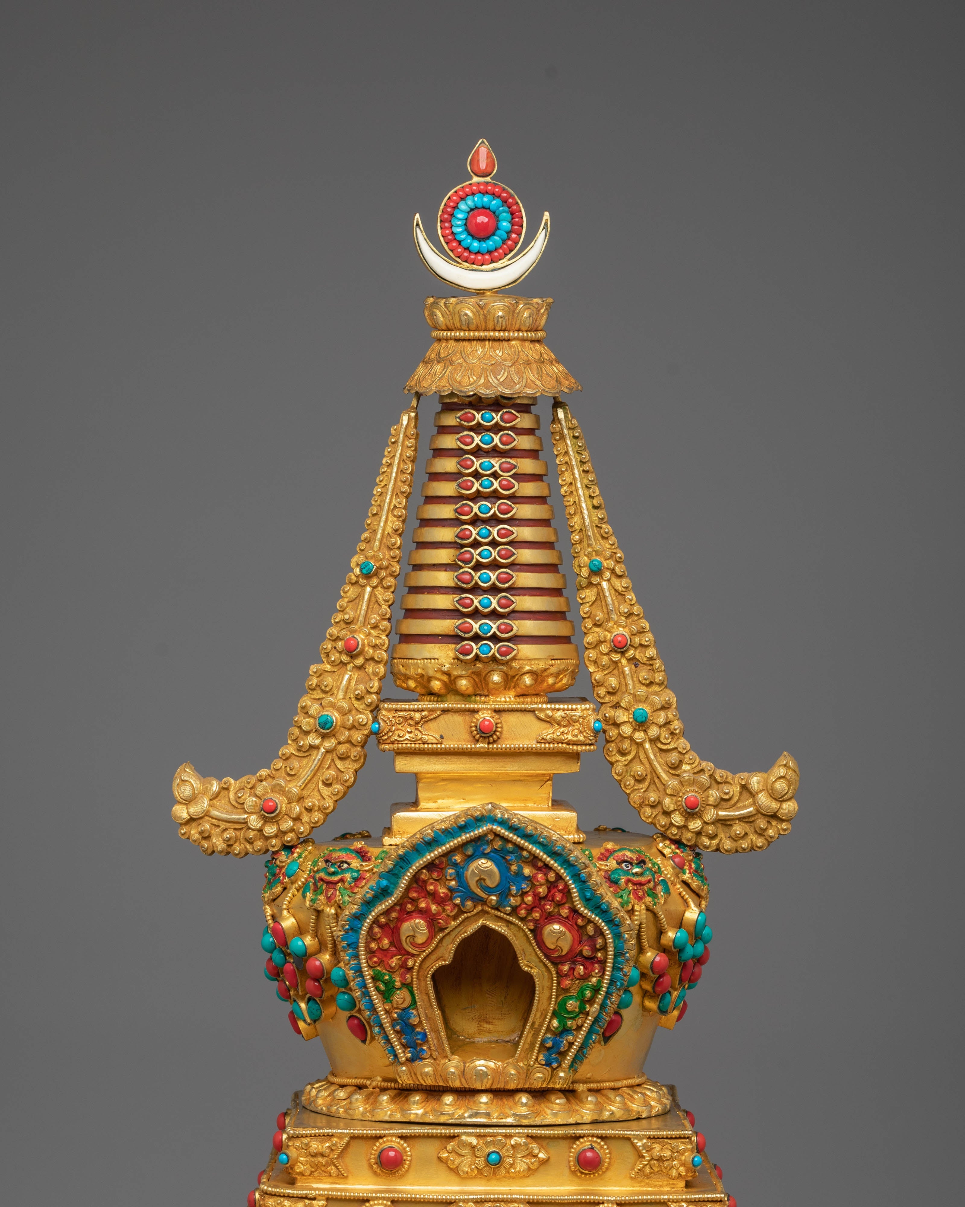 Decorative Tibetan Stupa | Handcrafted Spiritual Shrine