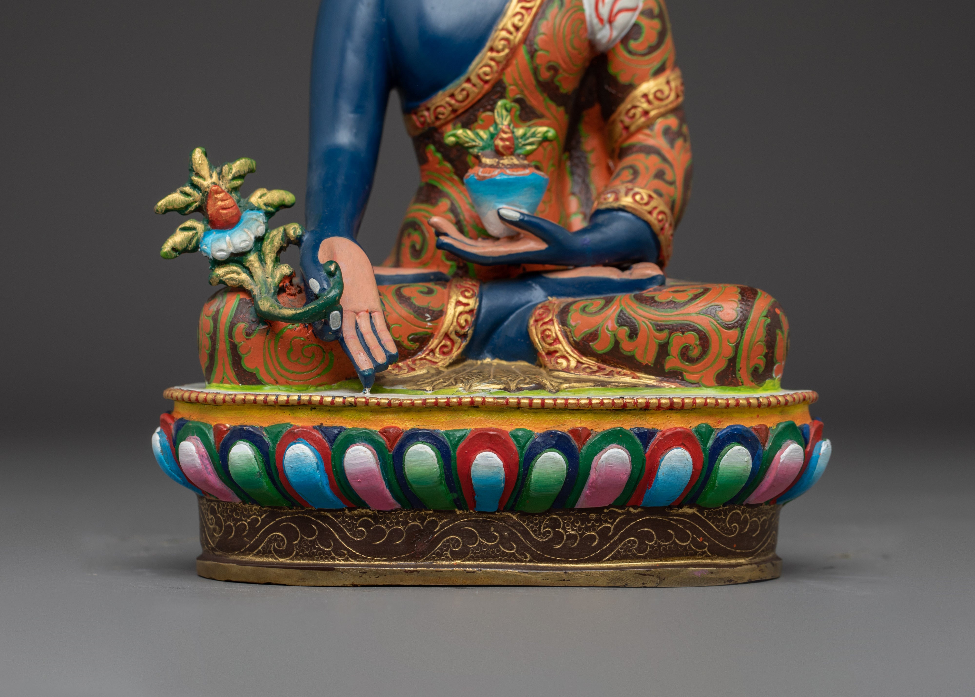 Colorful Three Buddha Statue Set | Wisdom and Peace Decor