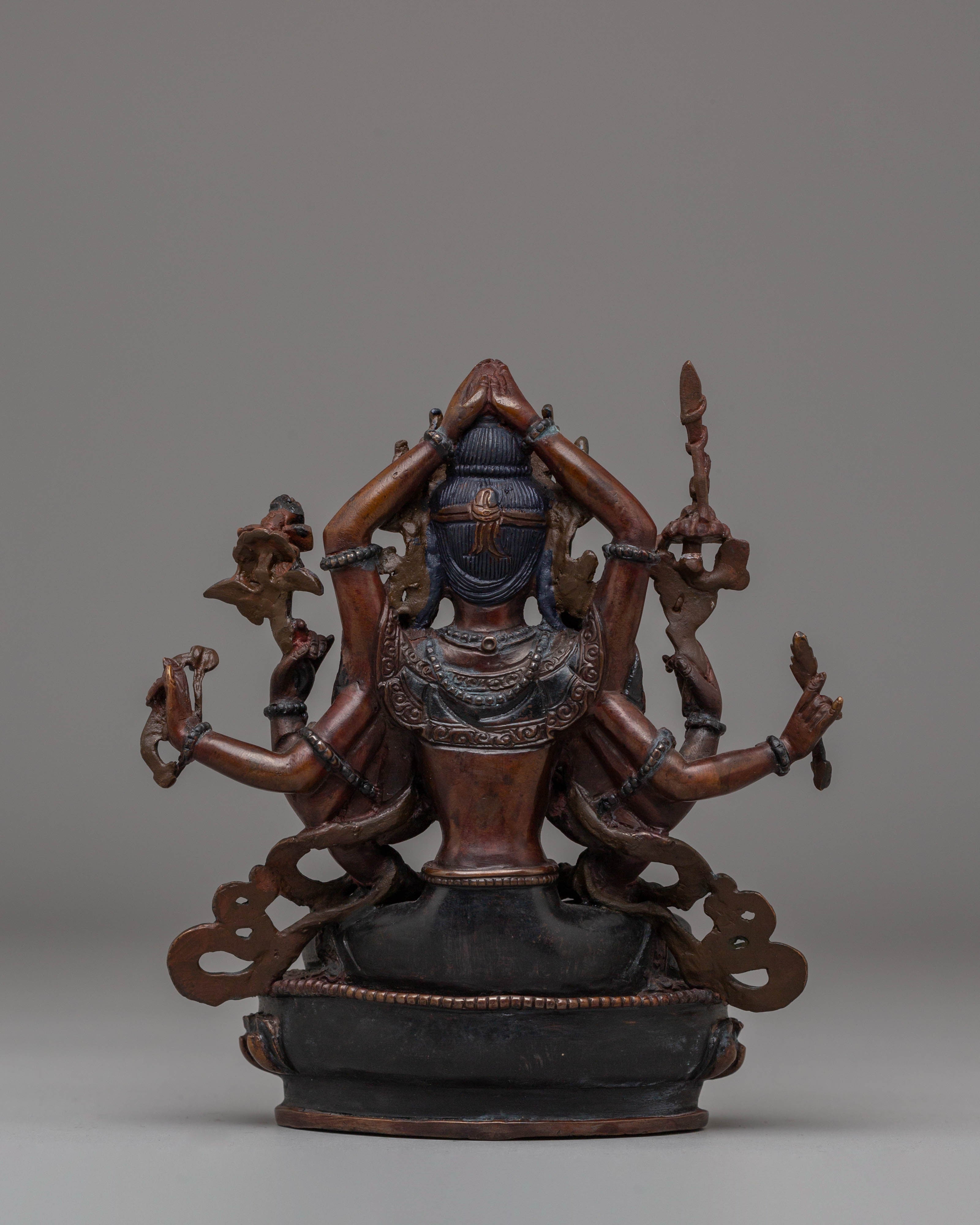 Tibetan Cundi Bodhisattva Sculpture | Oxidized Copper Statue