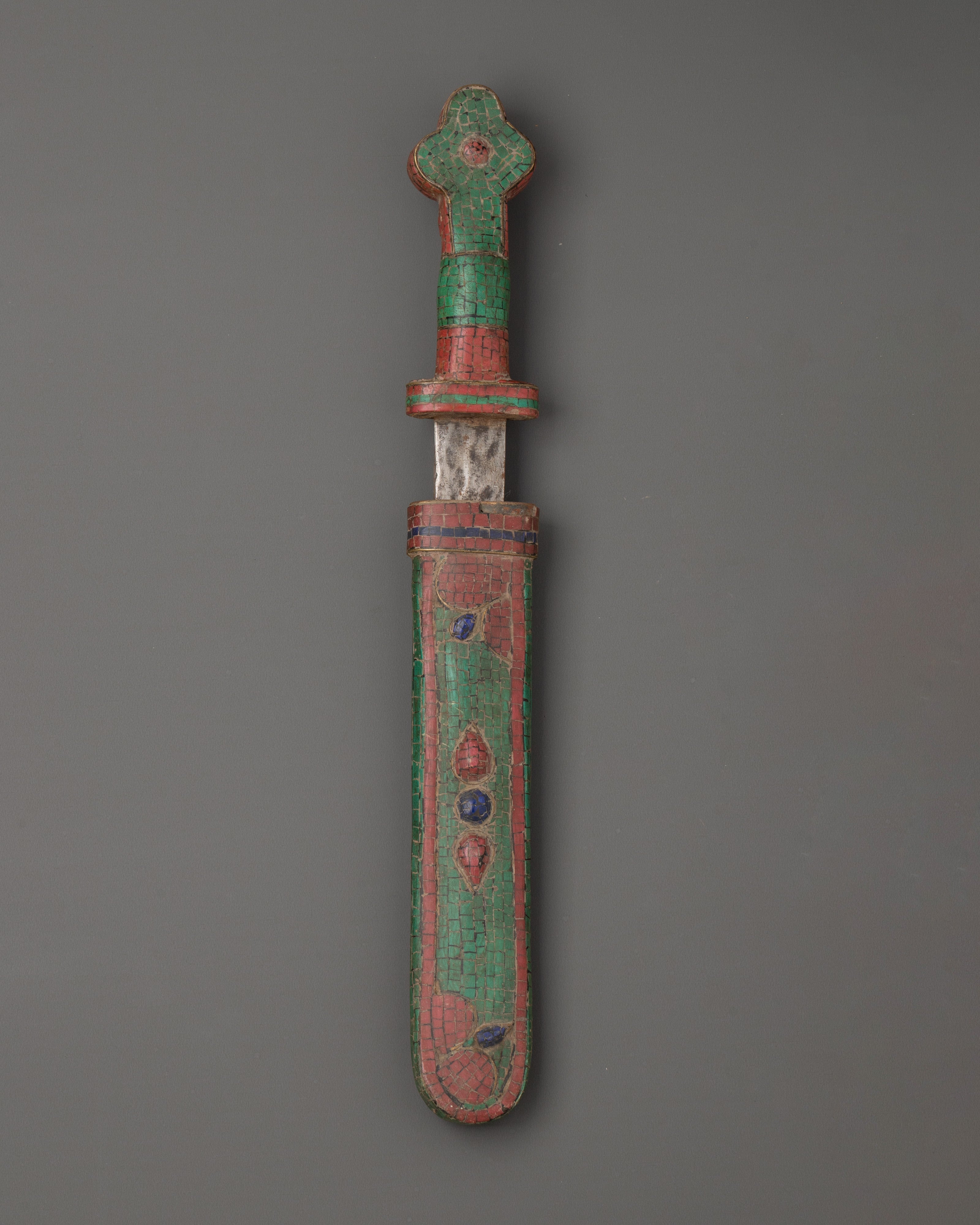 Sword A Ritual Dagger | Tibetan Ceremonial Weapon – Enlightenment Thangka