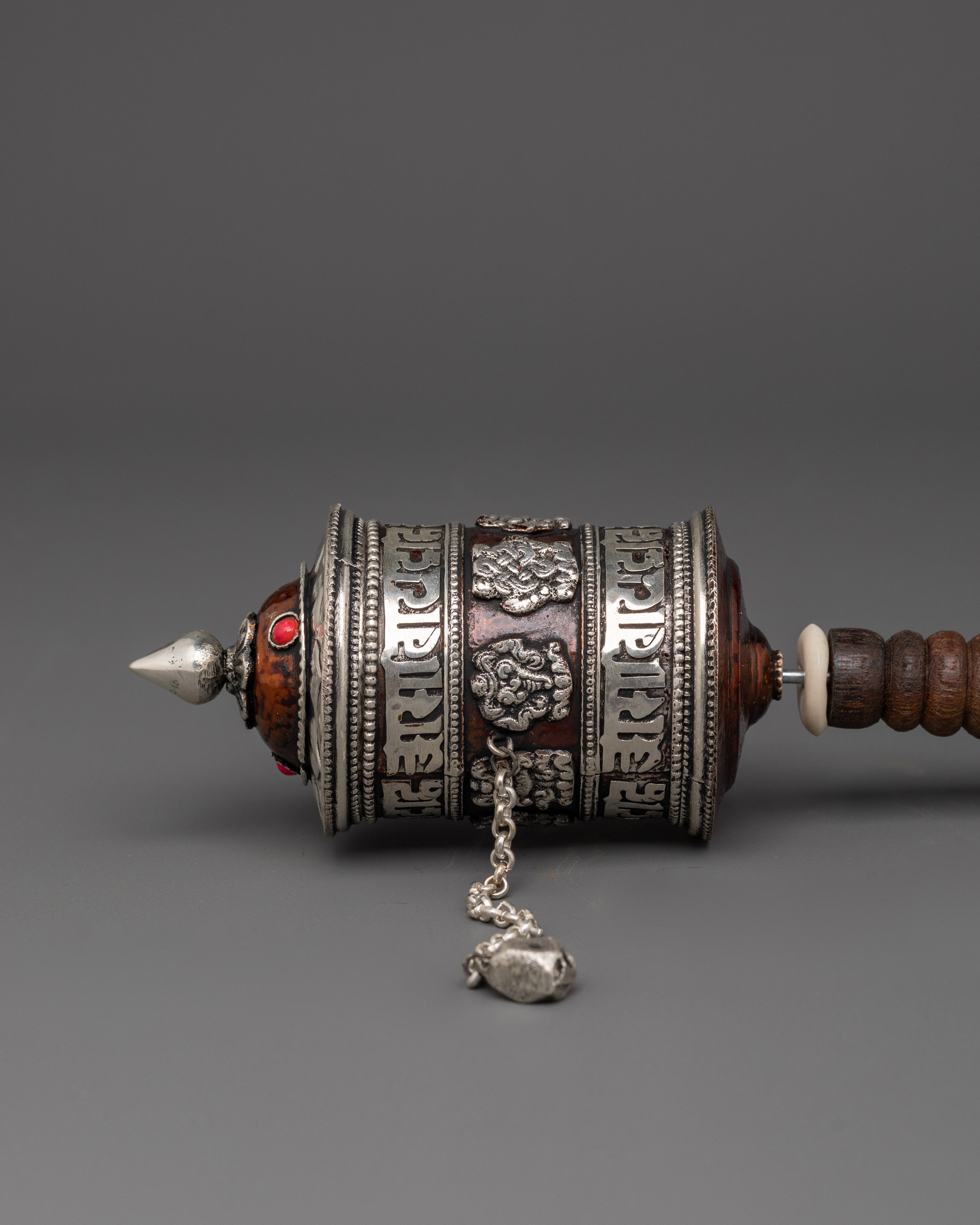 Sacred Tibetan Spinning Prayer Wheel | Handmade Buddhist Mantra Wheel
