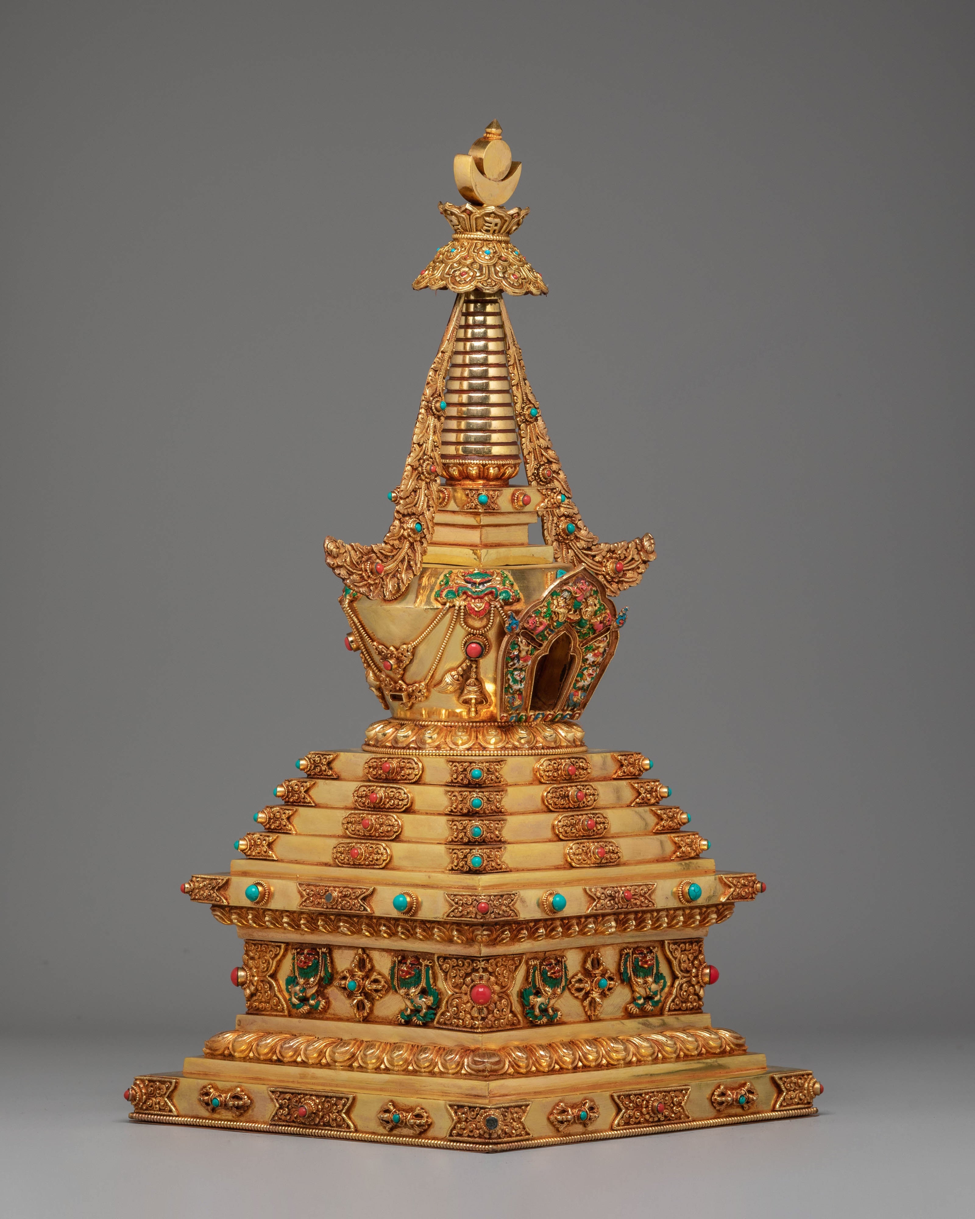Golden Stupa for Ritual Use | Meditation & Altar Decor