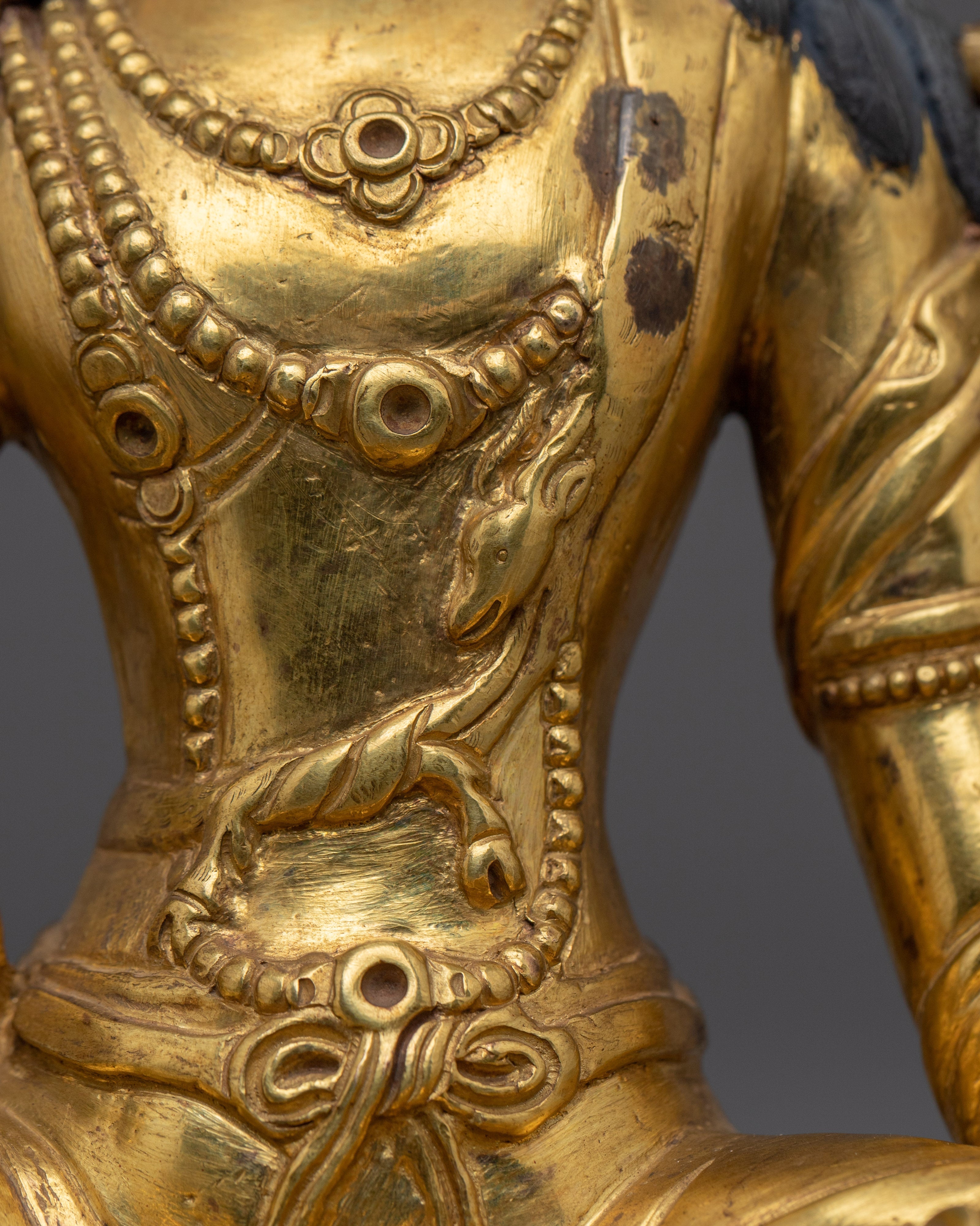 Golden Avalokiteshvara Statue | Bodhisattva of Compassion