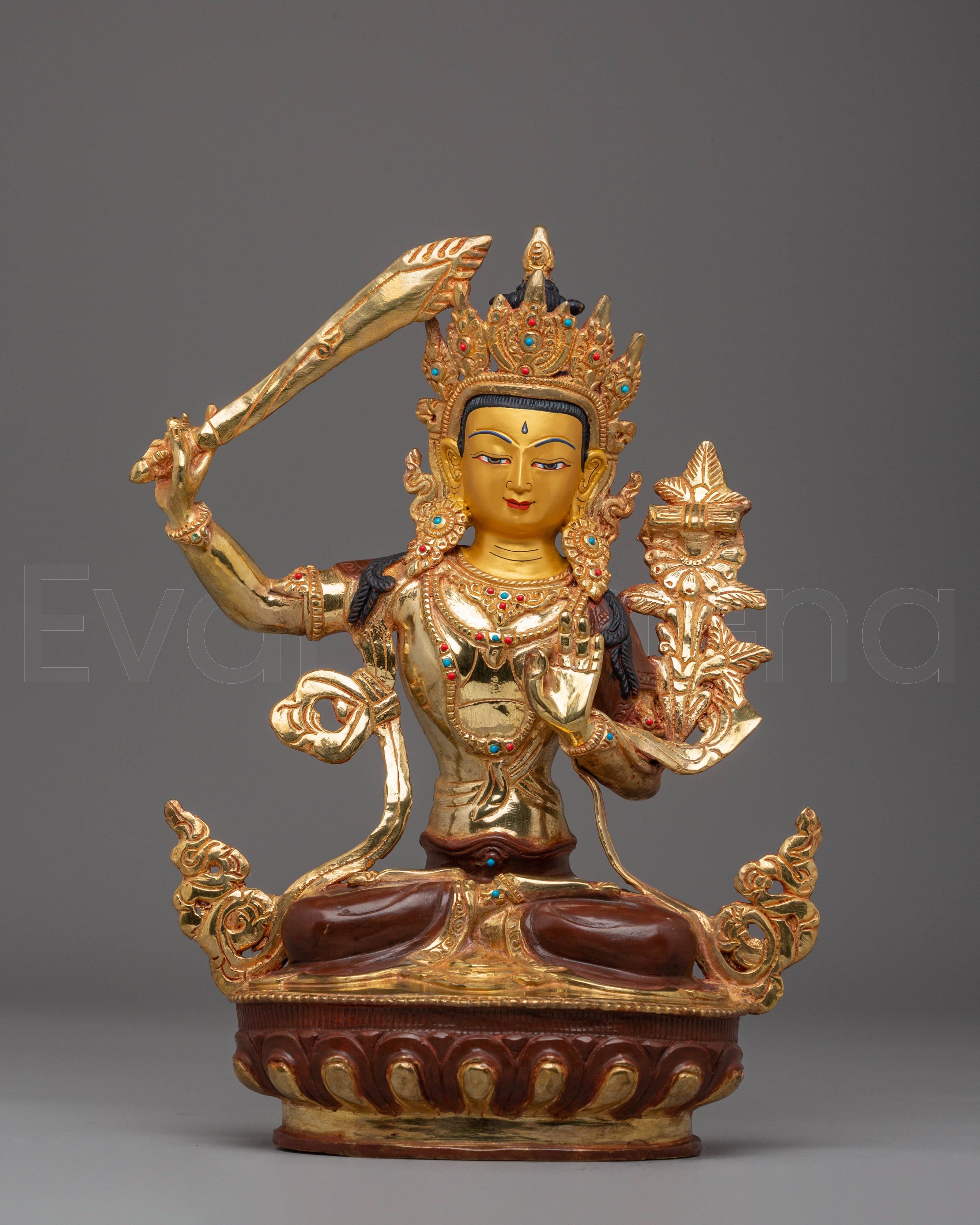 Wisdom Deity Manjushri Handmade Statue