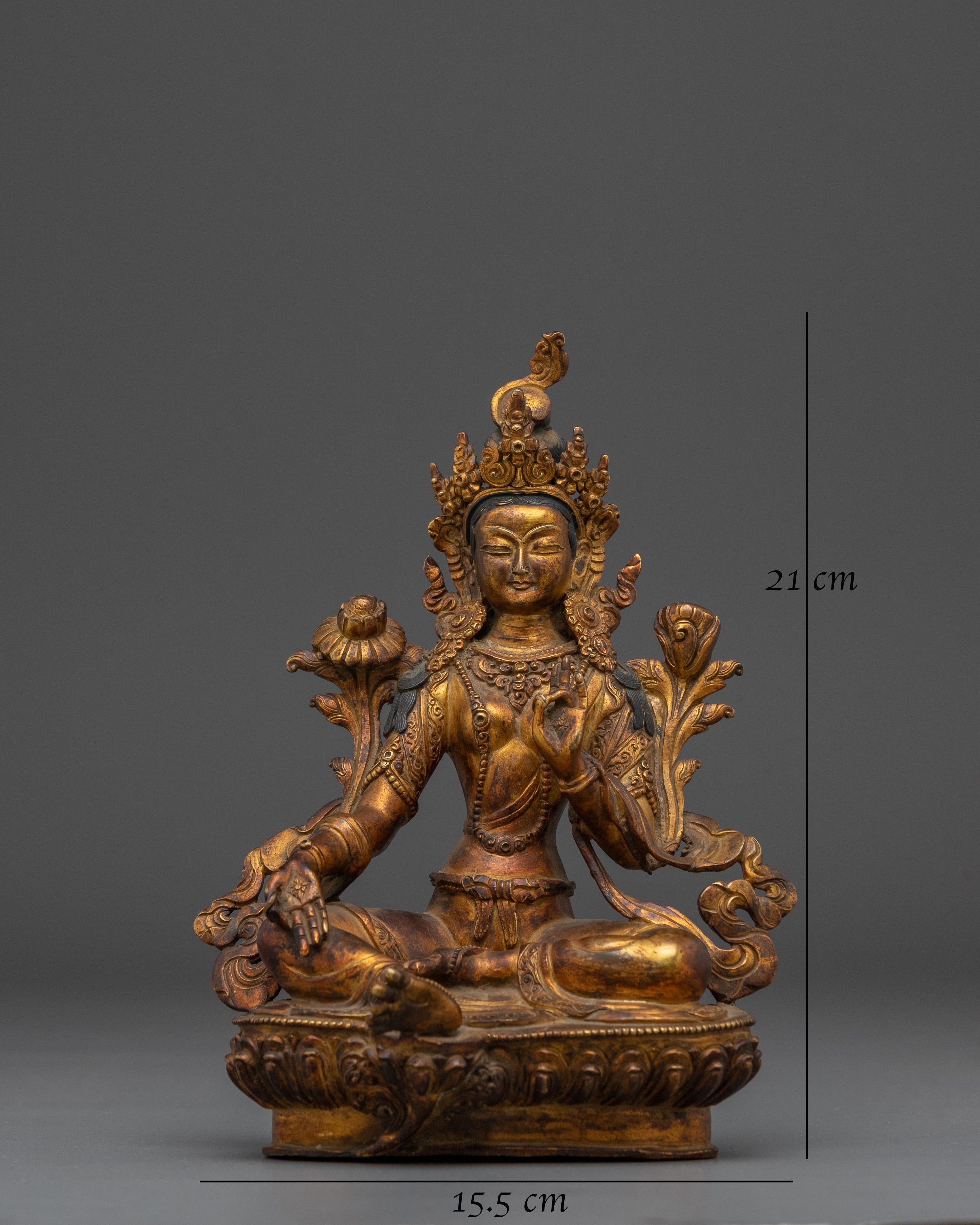 Sacred Green Tara Mother of Liberation | Handcrafted Nepali Meditation Altar Deity