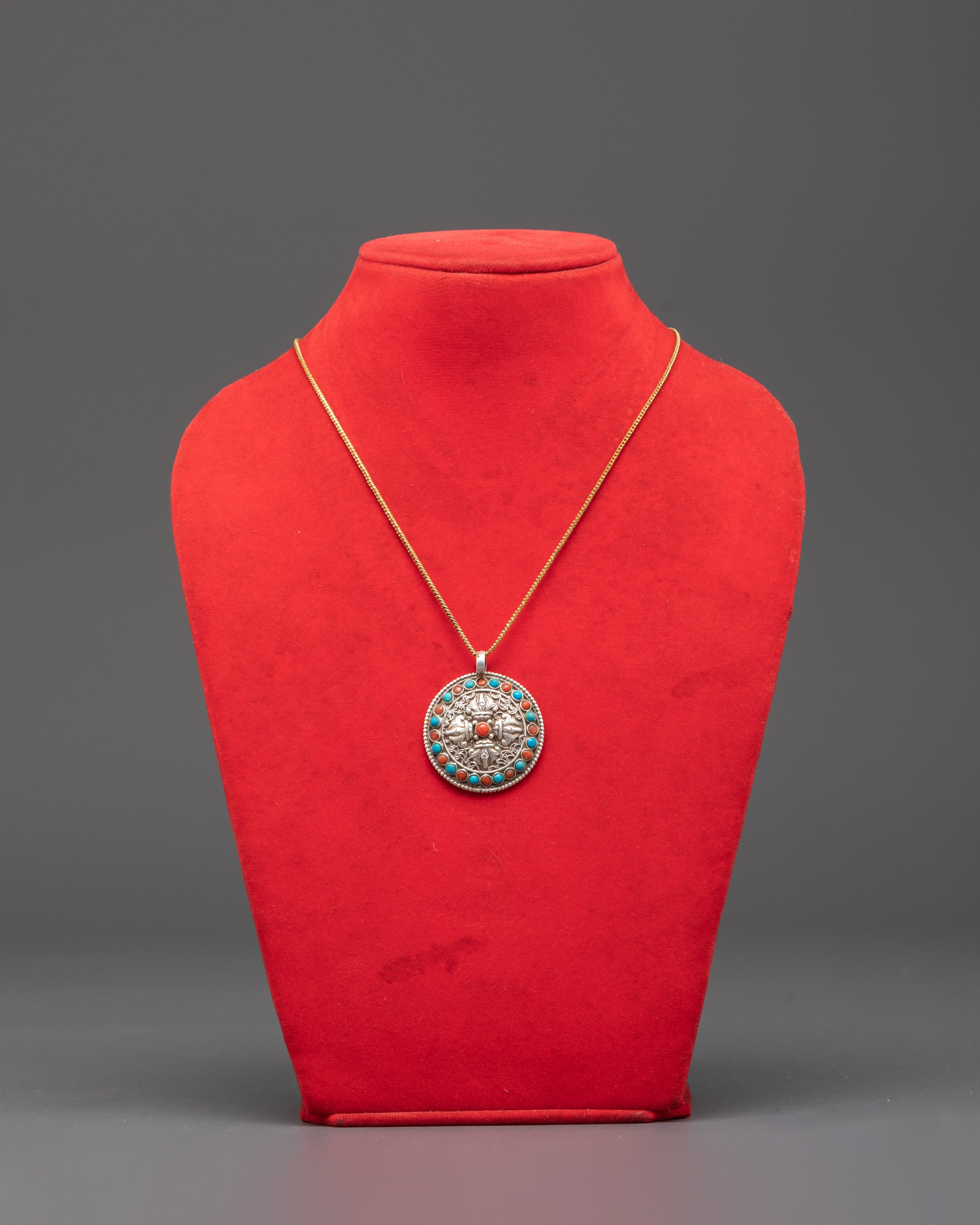 Silver Vishwa Vajra Locket