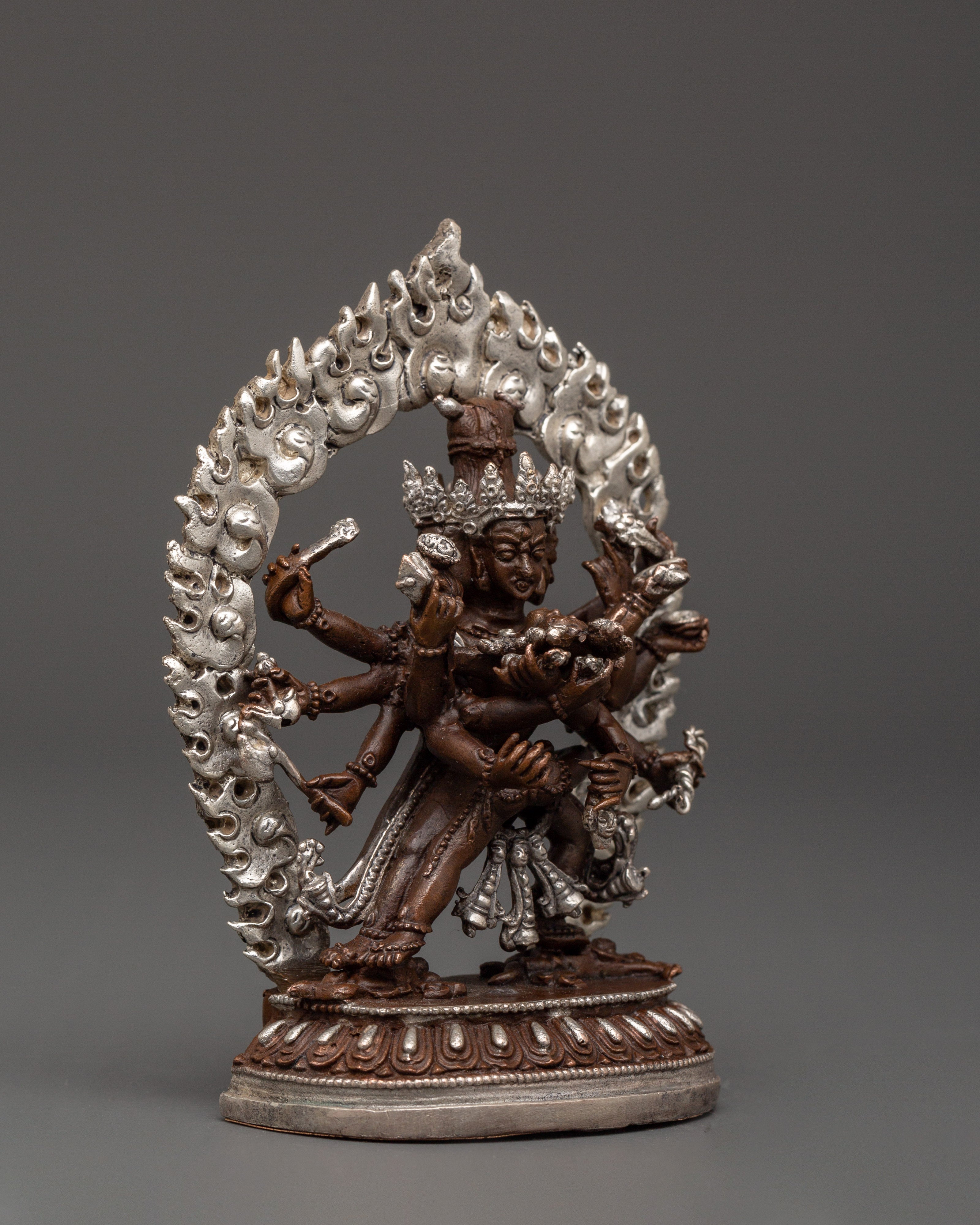 Chakrasambhara Copper Statue | Buddhist Deity Sculpture