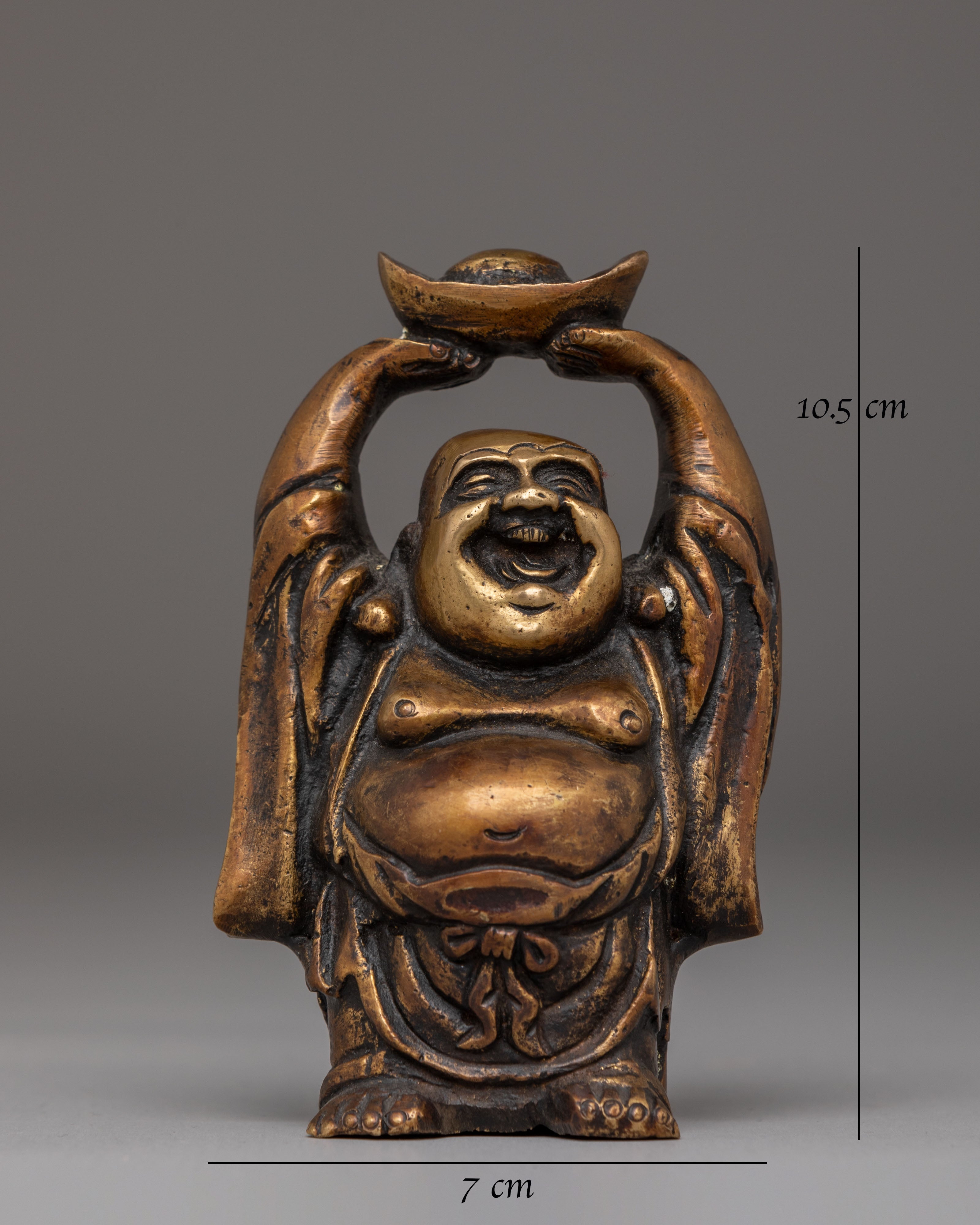 Handcrafted Laughing Buddha Statue | Brass Feng Shui Decor
