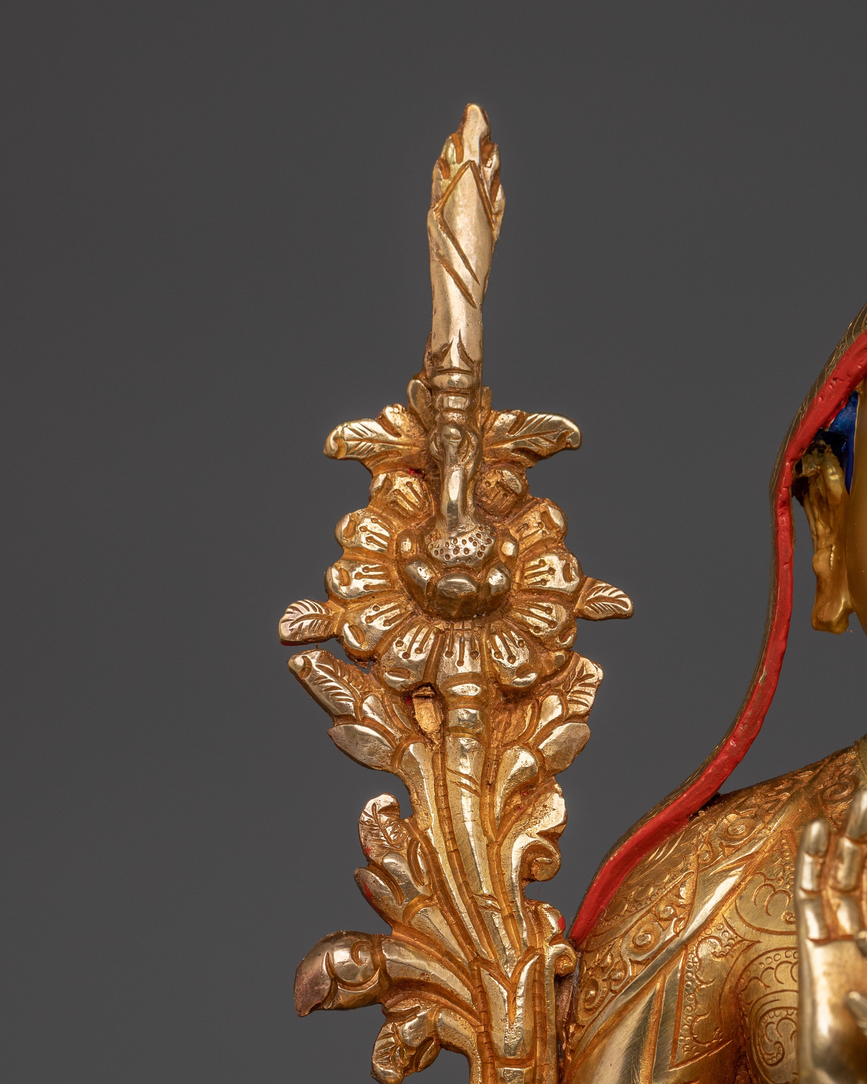 24K Gold Gilded Tsongkhapa Statue |  Meditation and Spiritual Enlightenment