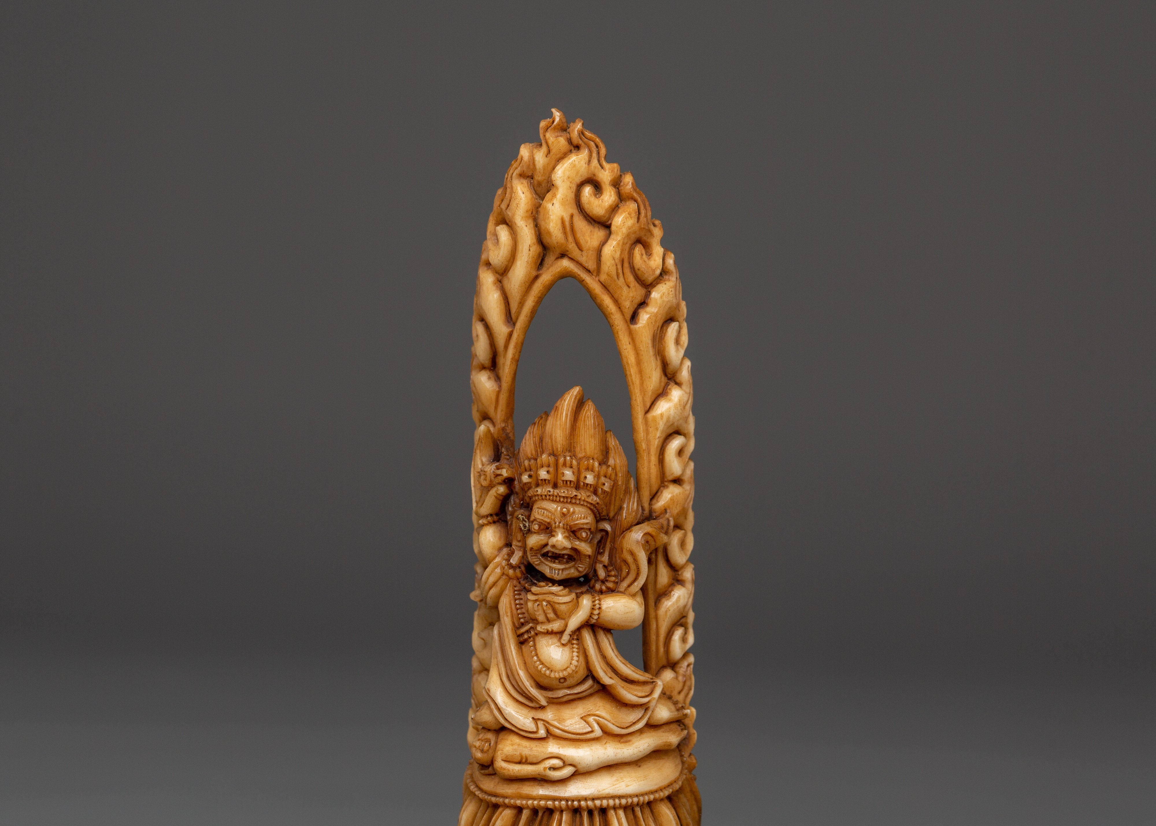 Yak Bone Sculpture | Handcrafted Tibetan Deity Carving