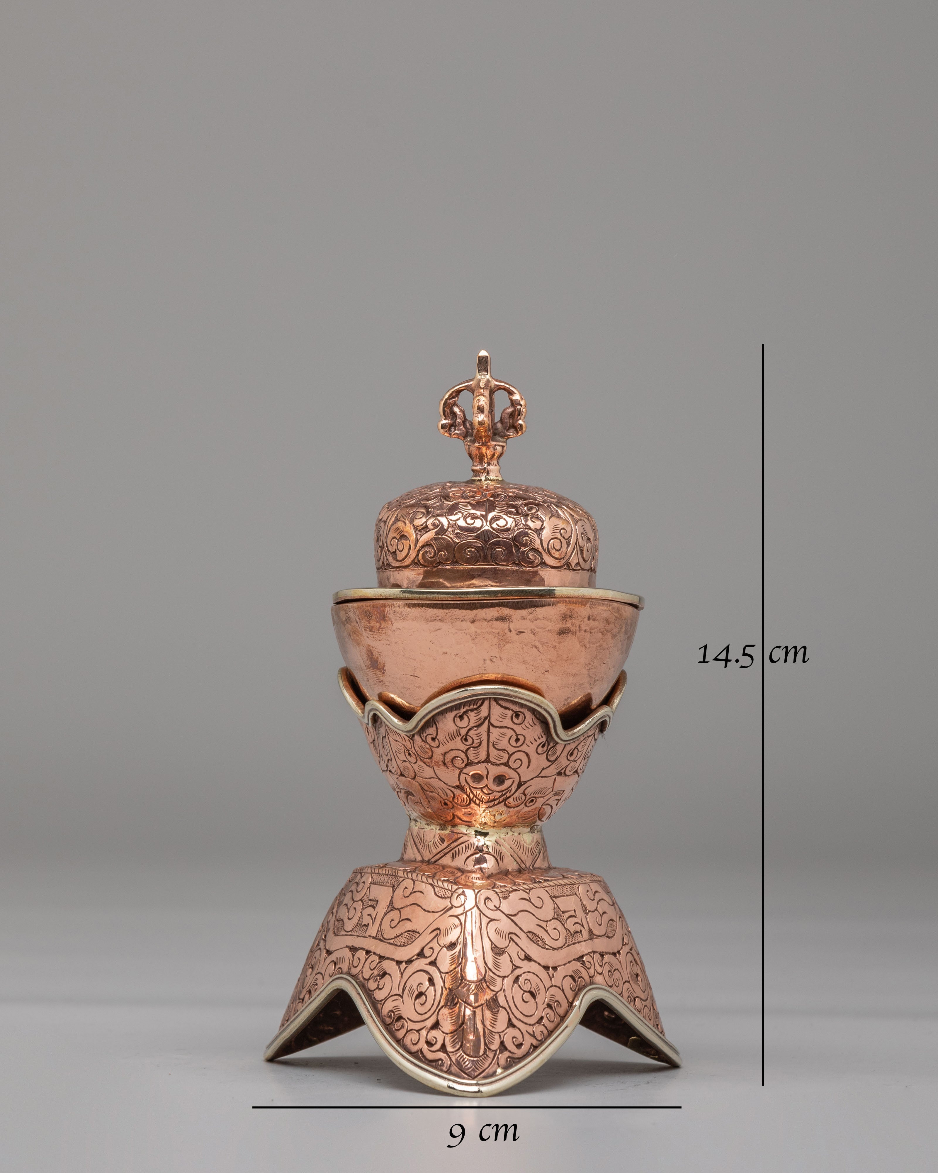 Spiritual Kapala Skull Cup | Tibetan Ritual Offering Bowl