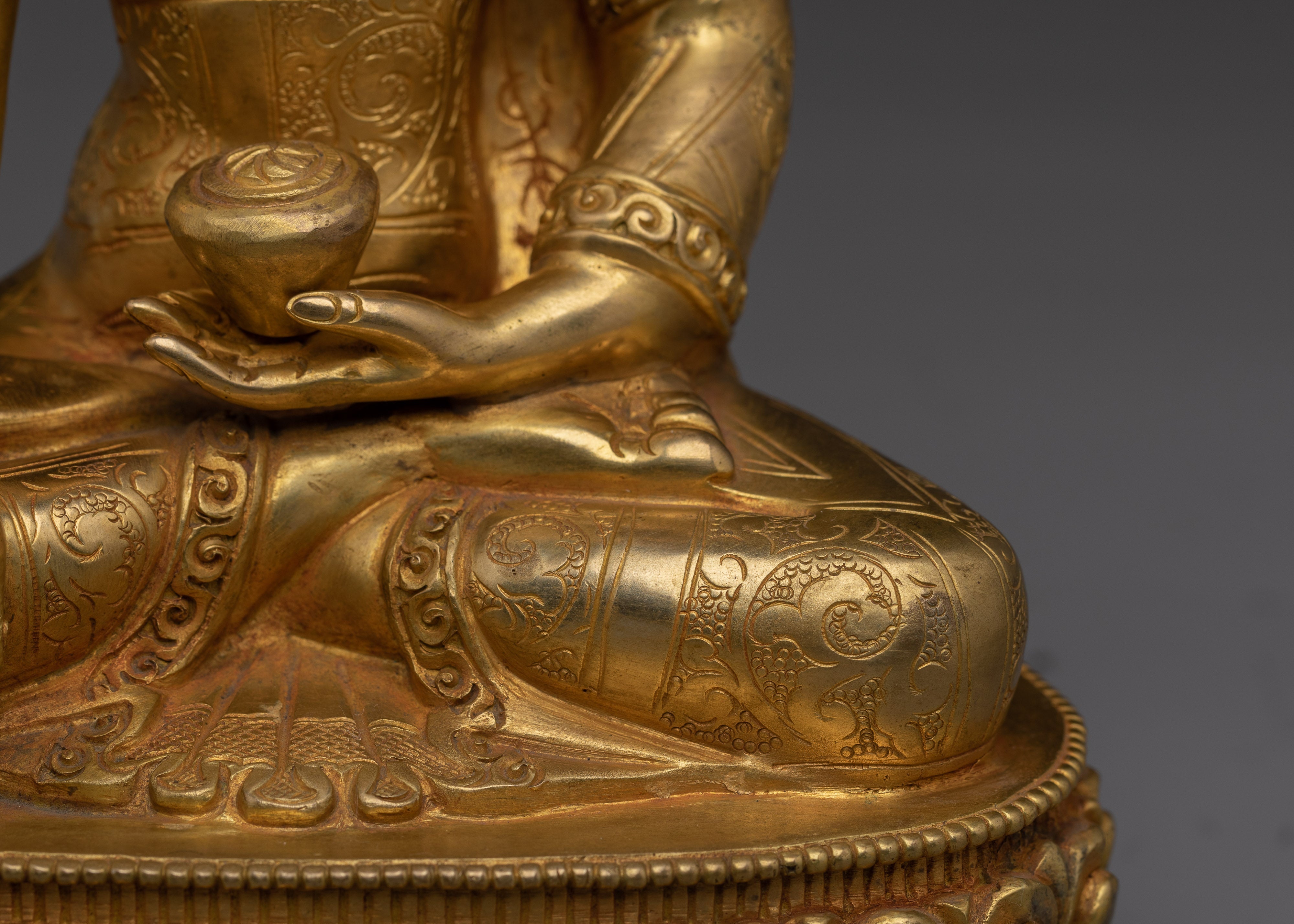 Handmade Shakyamuni Buddha The Enlightened One | Traditionally 24K Gold Gilded Statue