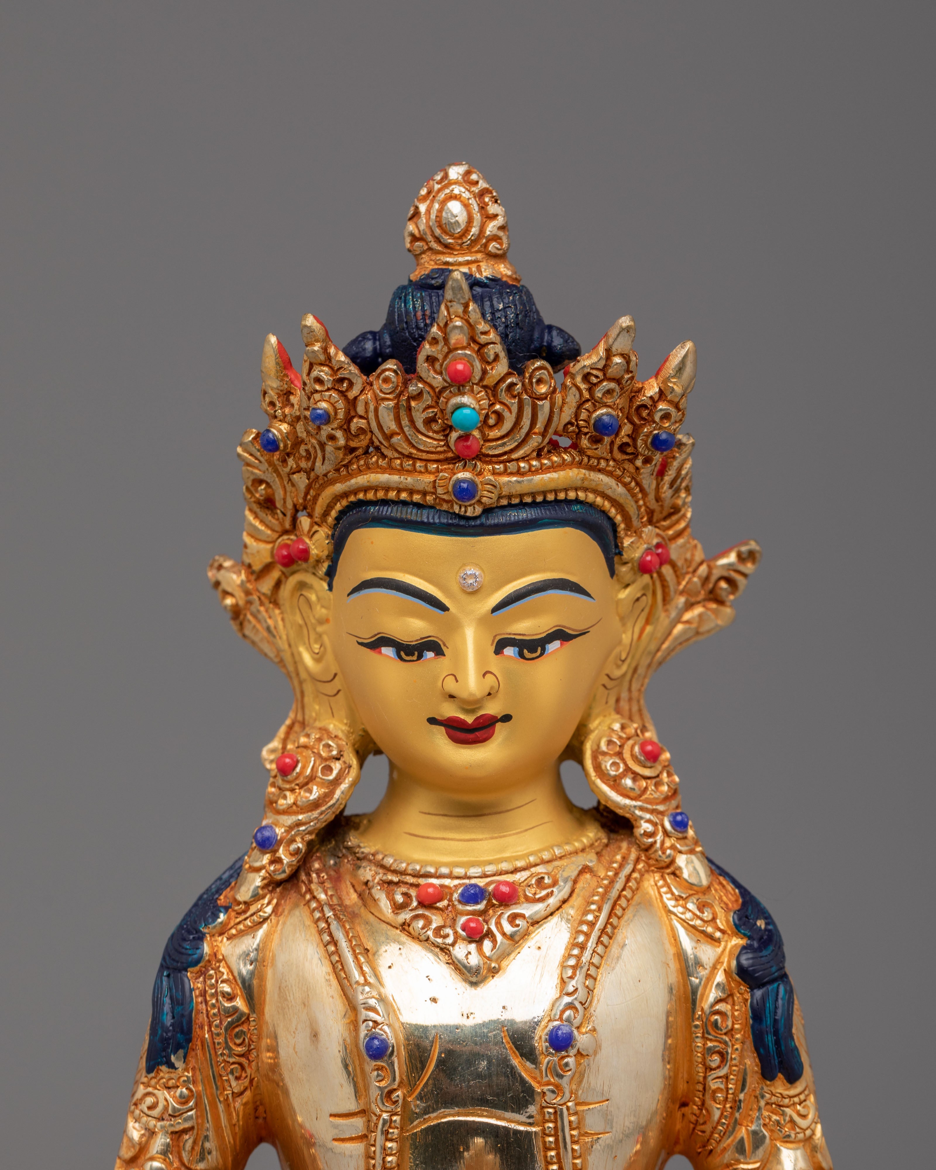 Amitayus Buddha Deity Sculpture | Symbolizing Longevity and Wisdom