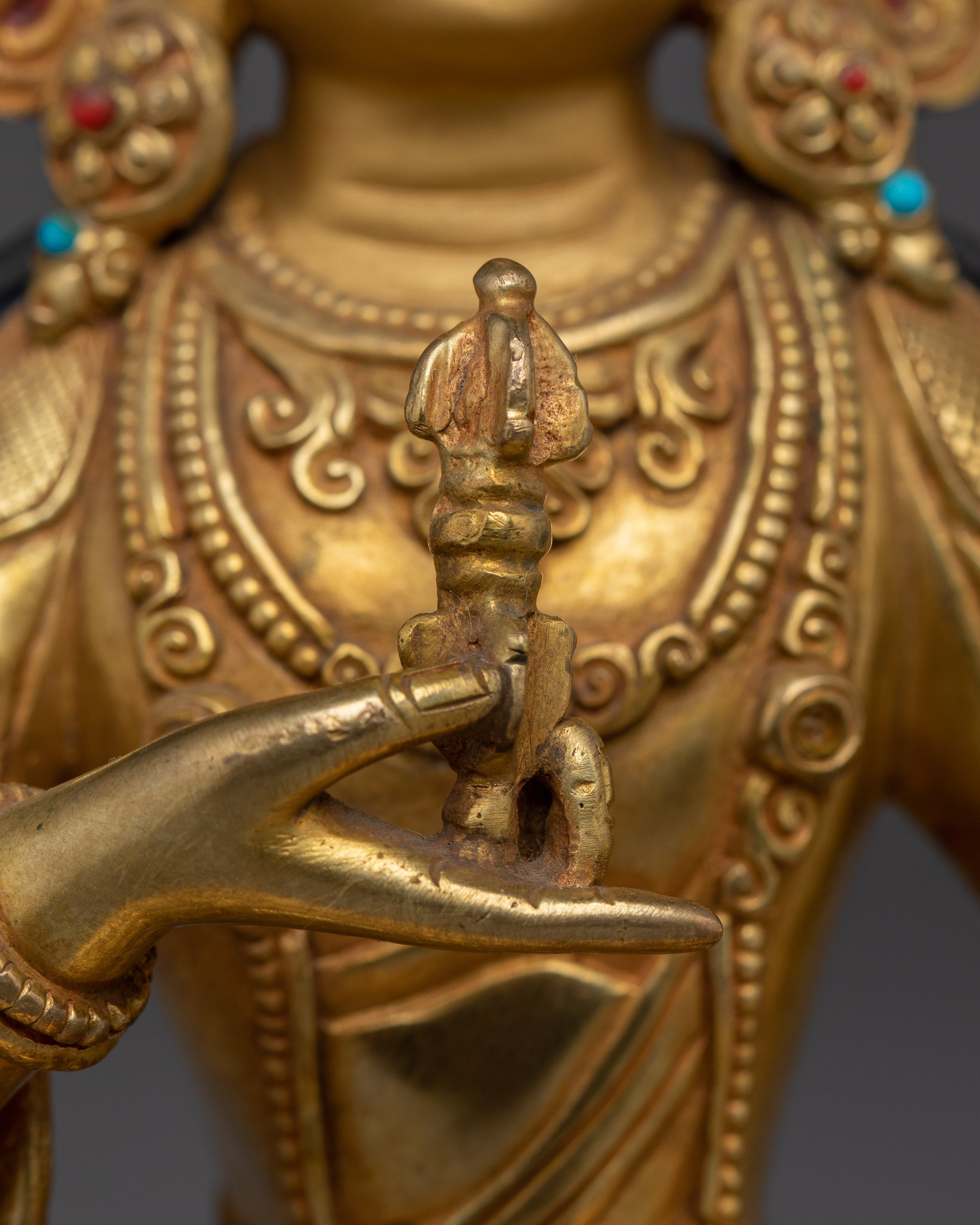 Golden Dorje Sempa Statue | Vajrasattva - Embodiment of Purity