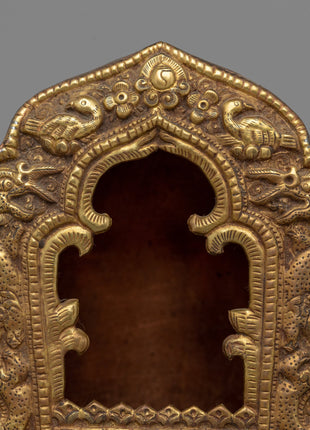 Handcrafted Ghau Box with Sacred Buddhist Symbols | Prayer Box for Rituals