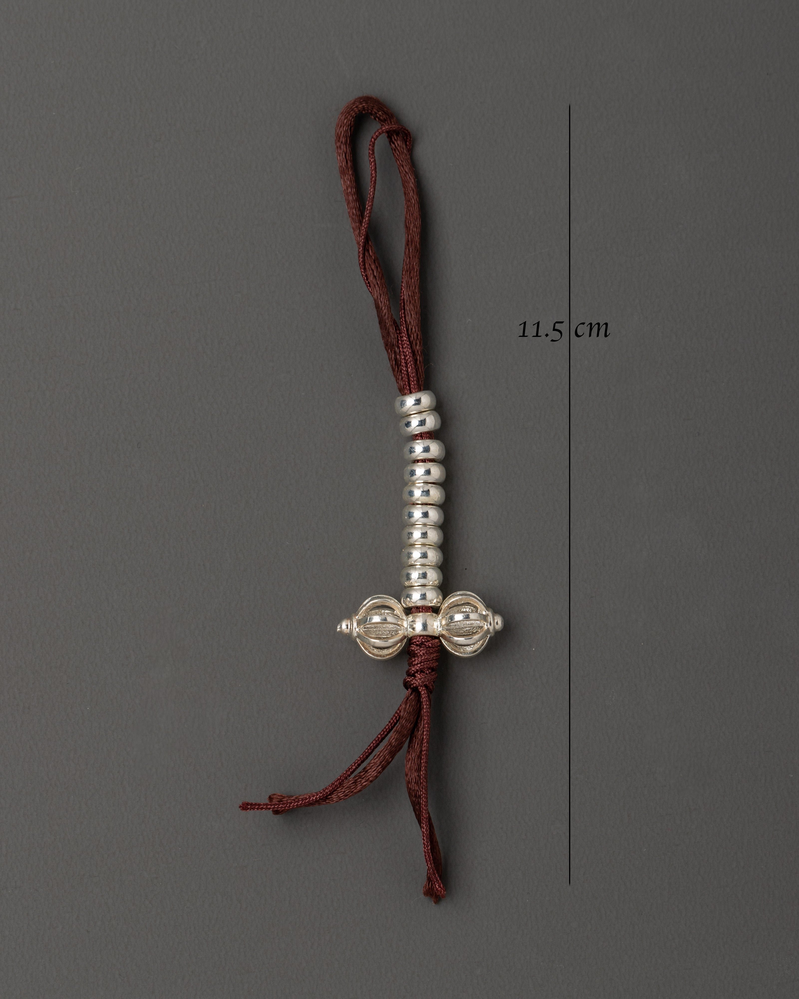 Traditional Tibetan  White Metal Chupsel | Ritual Utensil for Buddhist Ceremonies
