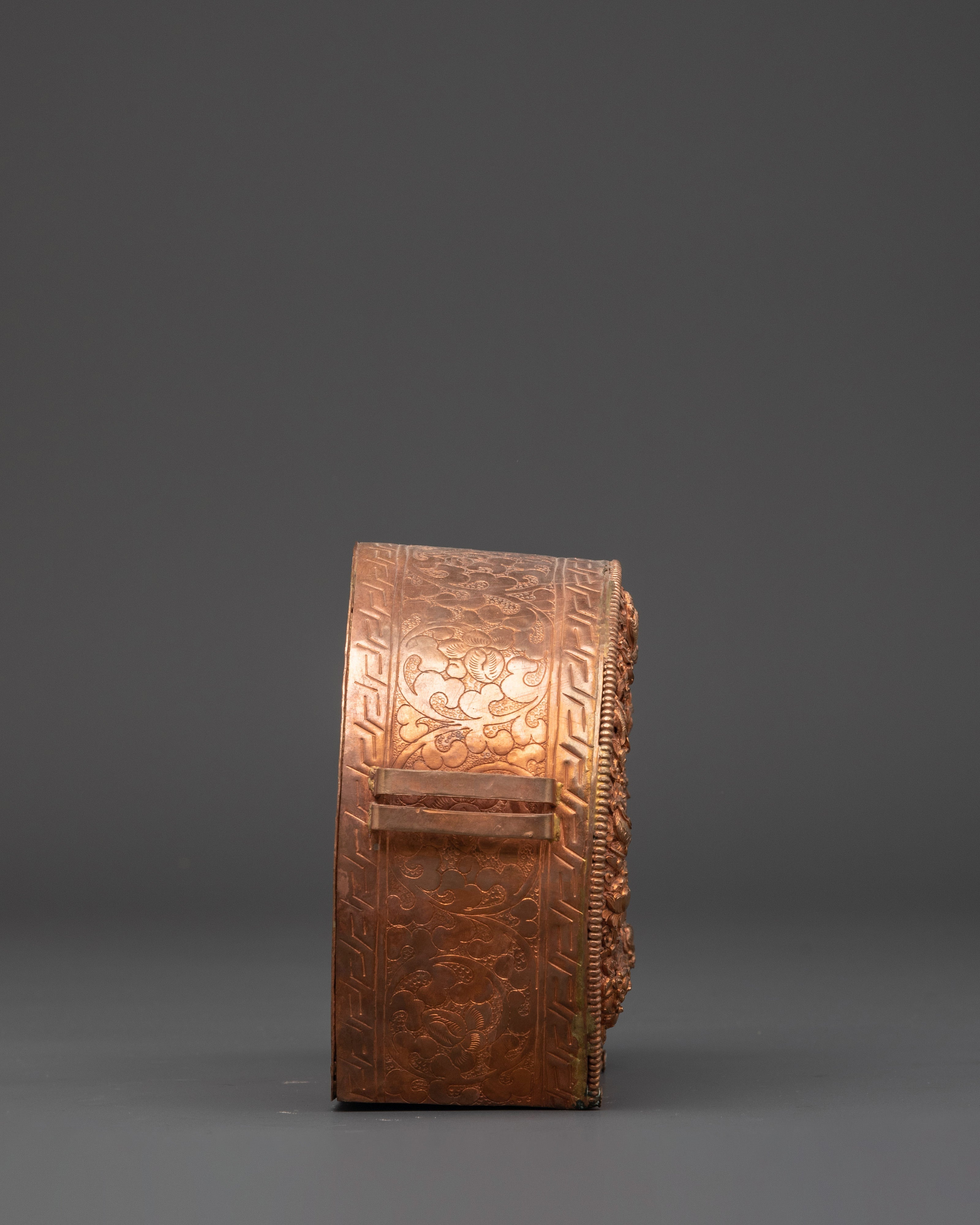Handcrafted Spiritual Ghau Box | Copper Ritual Box for Meditation and Spiritual Practices