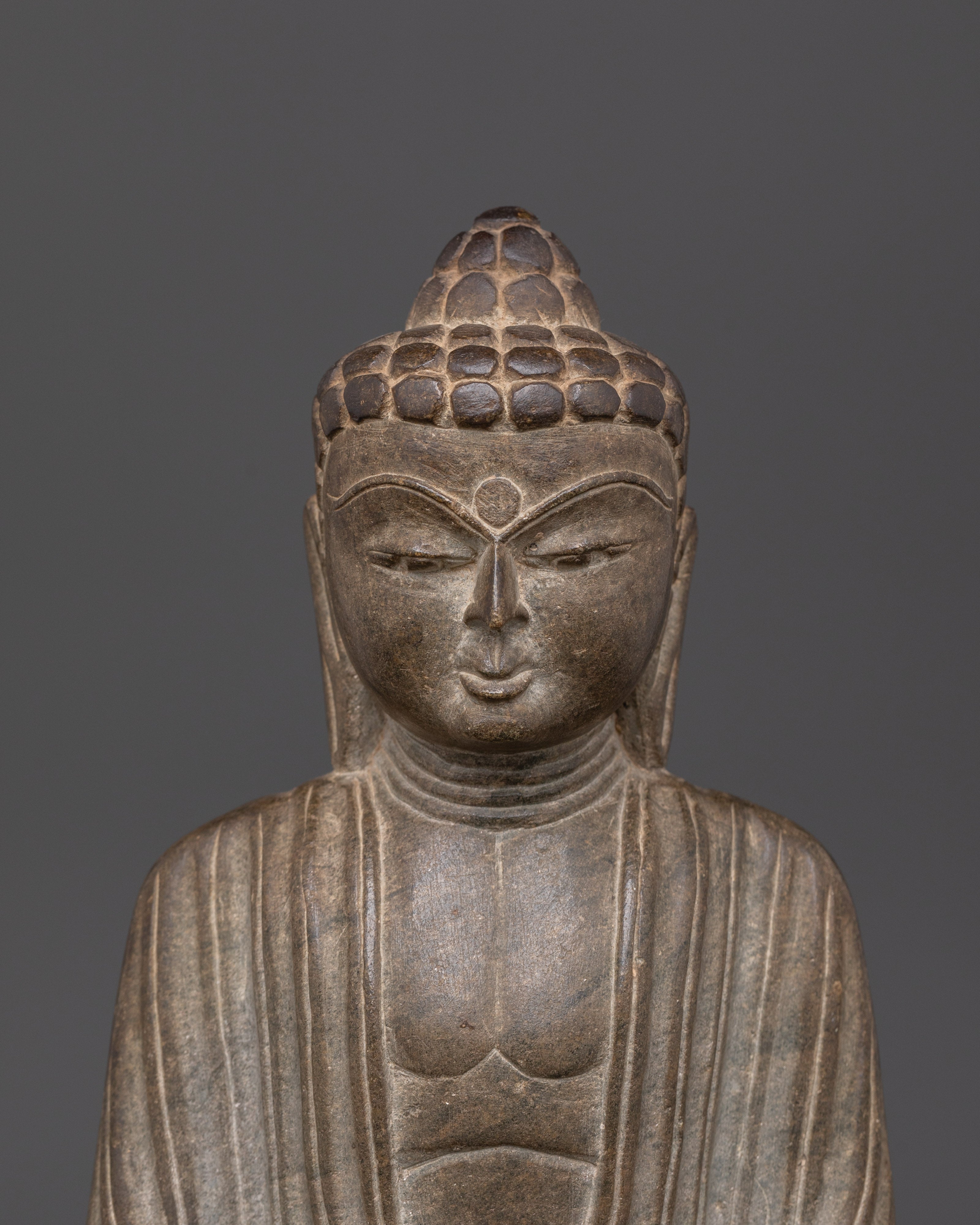 Sacred Amitabha Buddha Sculpture | Handcrafted Stone Buddha Statue for Meditation