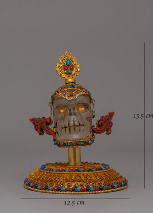 Handcrafted Buddhist Skull Head | Perfect Spiritual Decor Piece