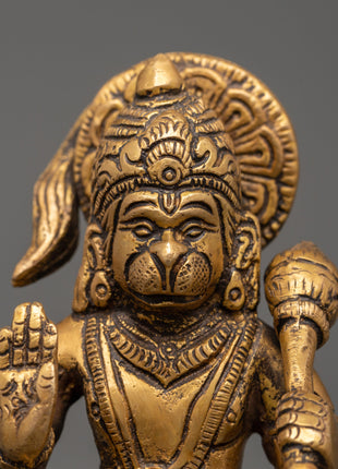 Brass Hanuman Statue | Strength & Devotion Decor