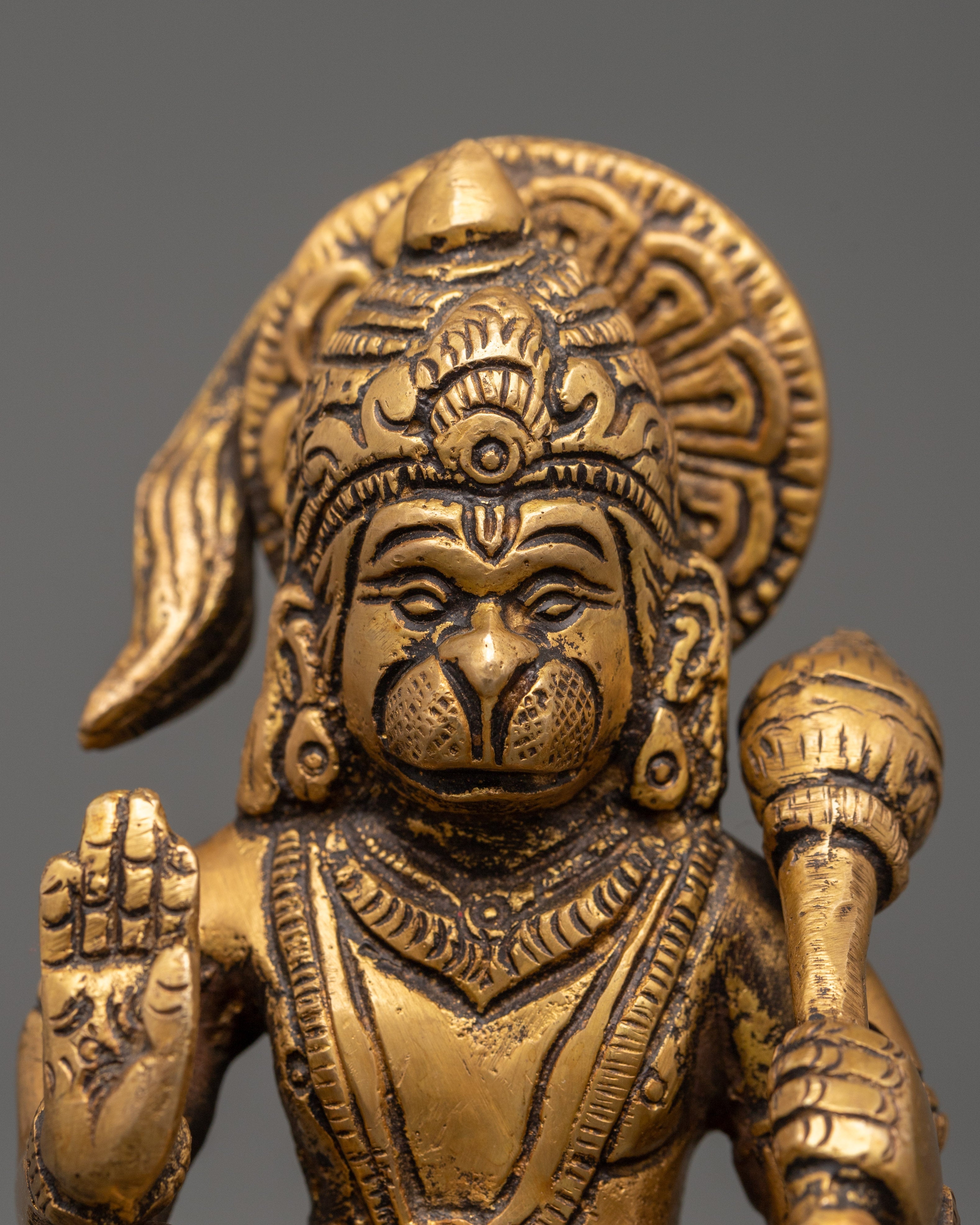 Brass Hanuman Statue | Strength & Devotion Decor