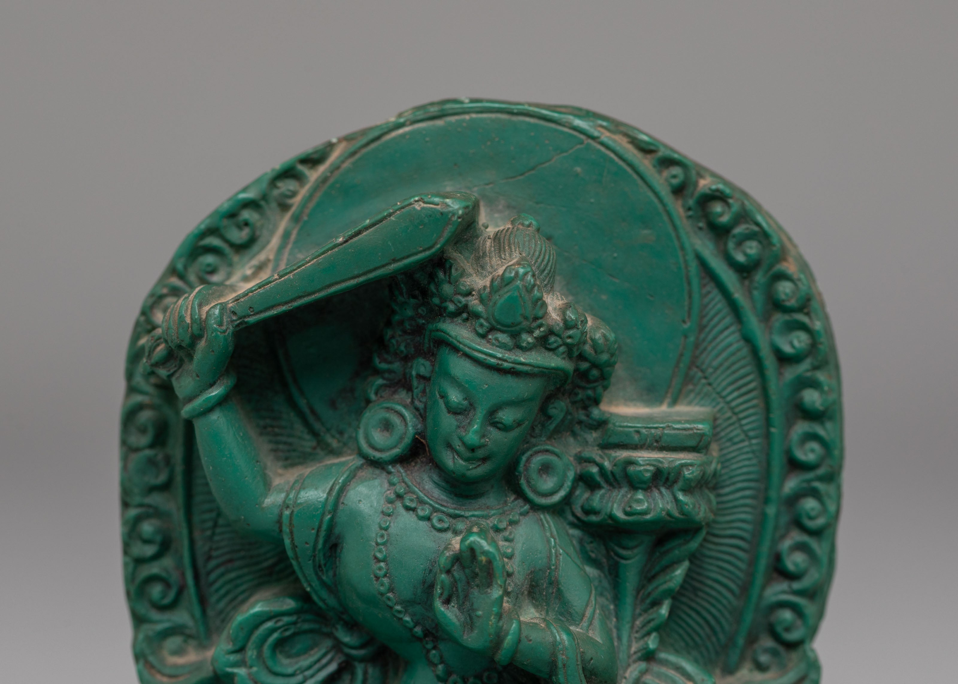 Traditional Manjushri Altar Sculpture | Statue for Wisdom