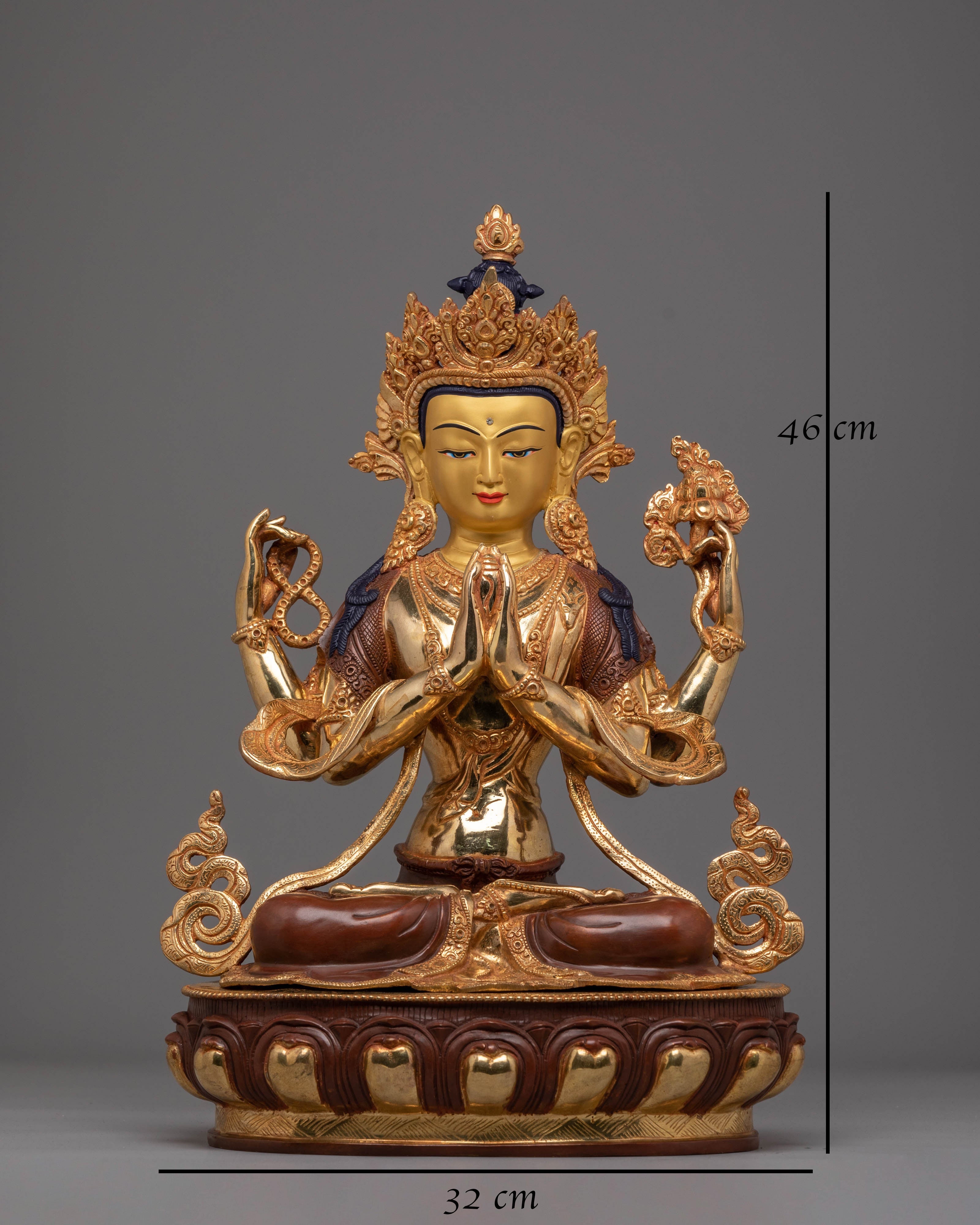 Handmade Bodhisattva Avalokiteshvara Statue | Buddhist Compassion Sculpture