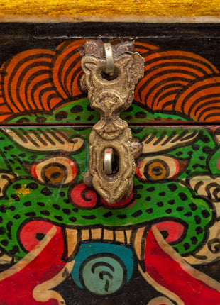 Hand-Painted Tibetan Wooden Box | Colorful Himalayan Home Decor