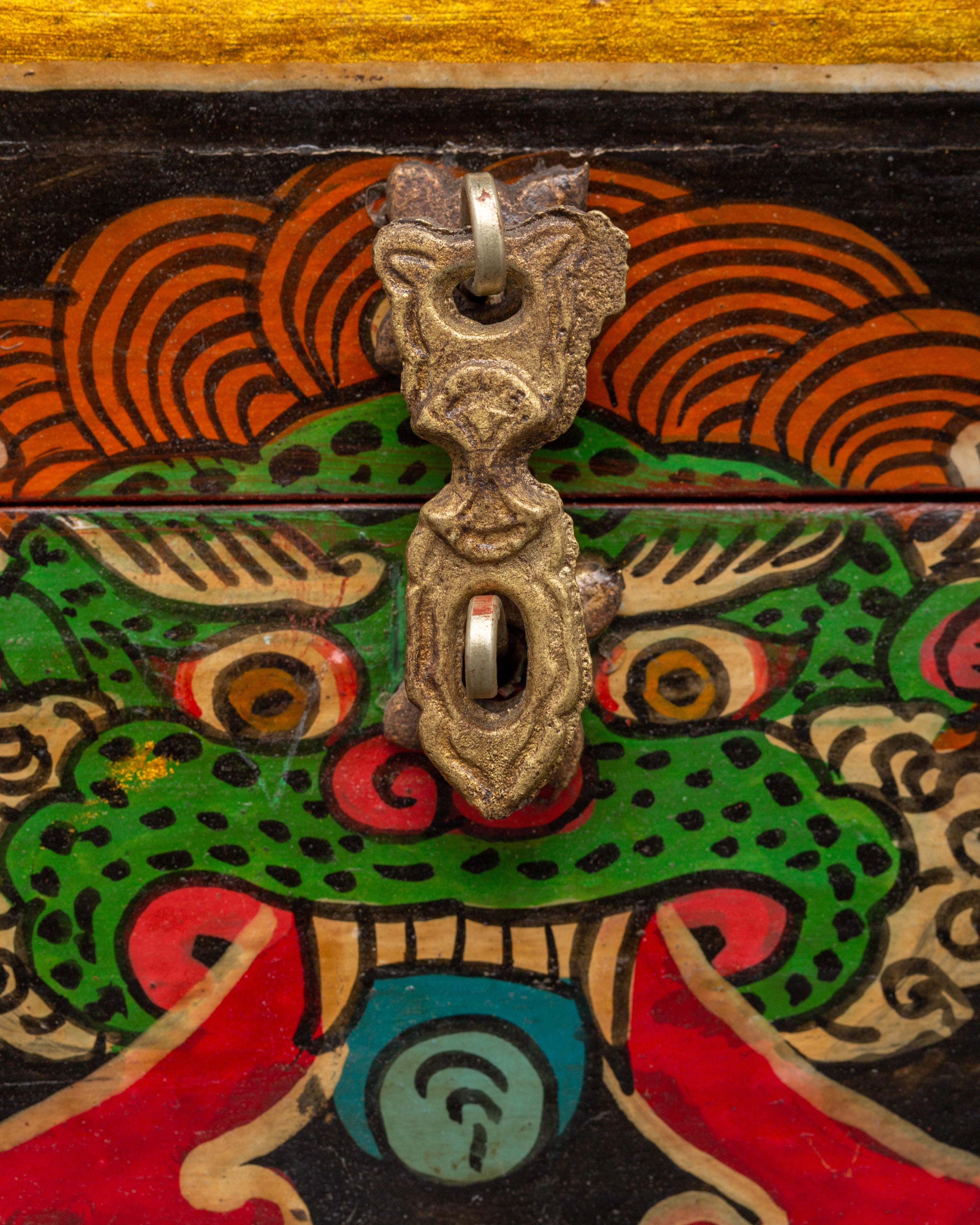 Hand-Painted Tibetan Wooden Box | Colorful Himalayan Home Decor