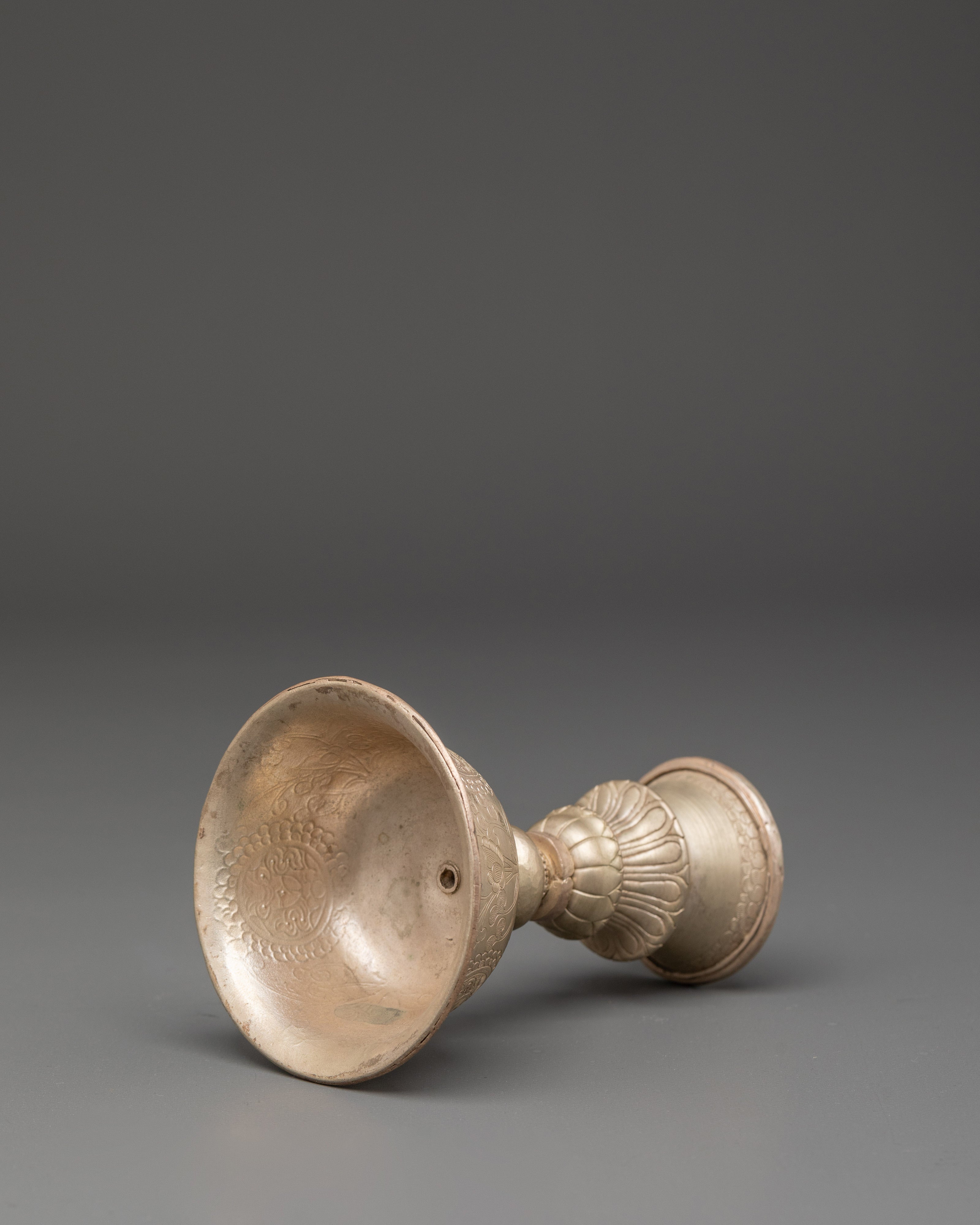 Copper And Silver Plated Butter Lamp | A Sacred Light Offering for Your Home
