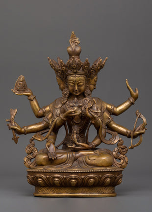 Antique Copper Namgyalma Statue