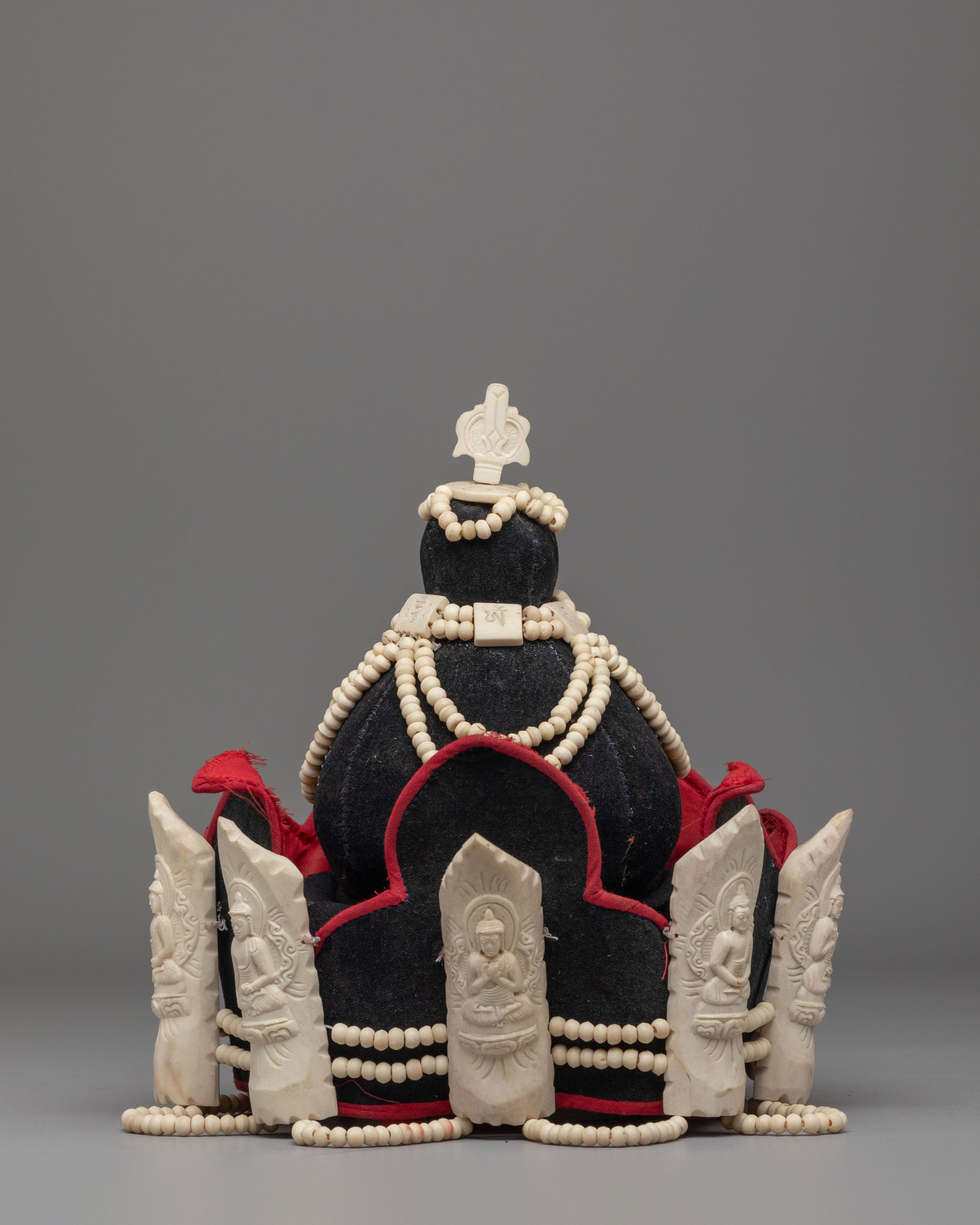 Handcrafted Ritual Guru Fabric | Five Dhyani Buddha Ceremonial Attire