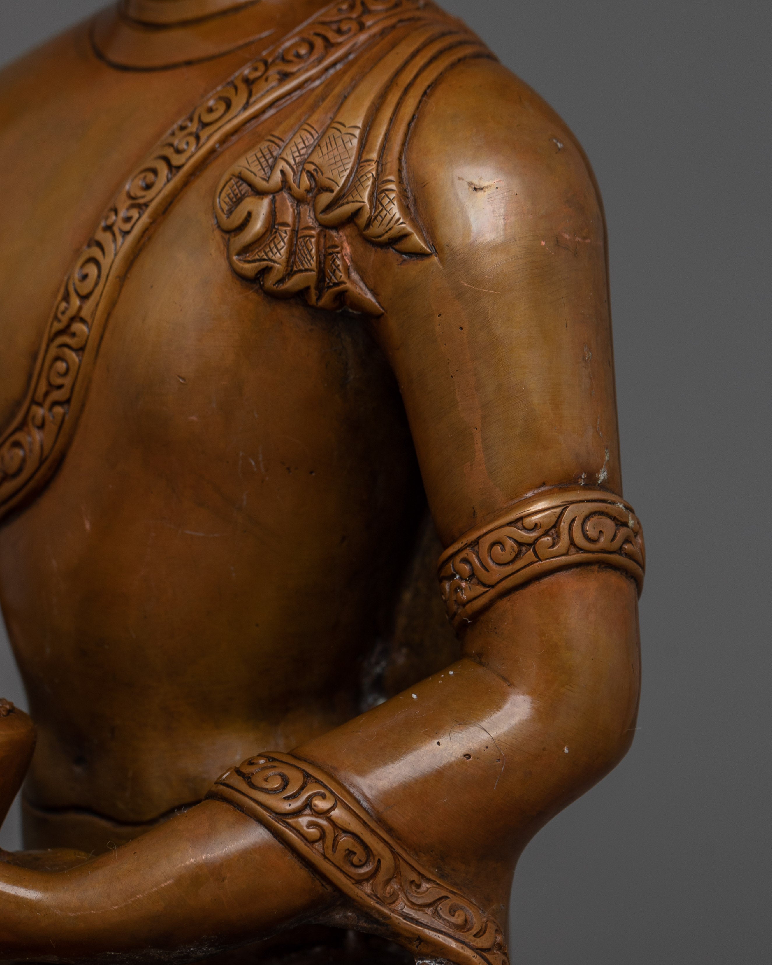 Oxidized Statue of Medicine Buddha | Also known as Bhaisajya-guru