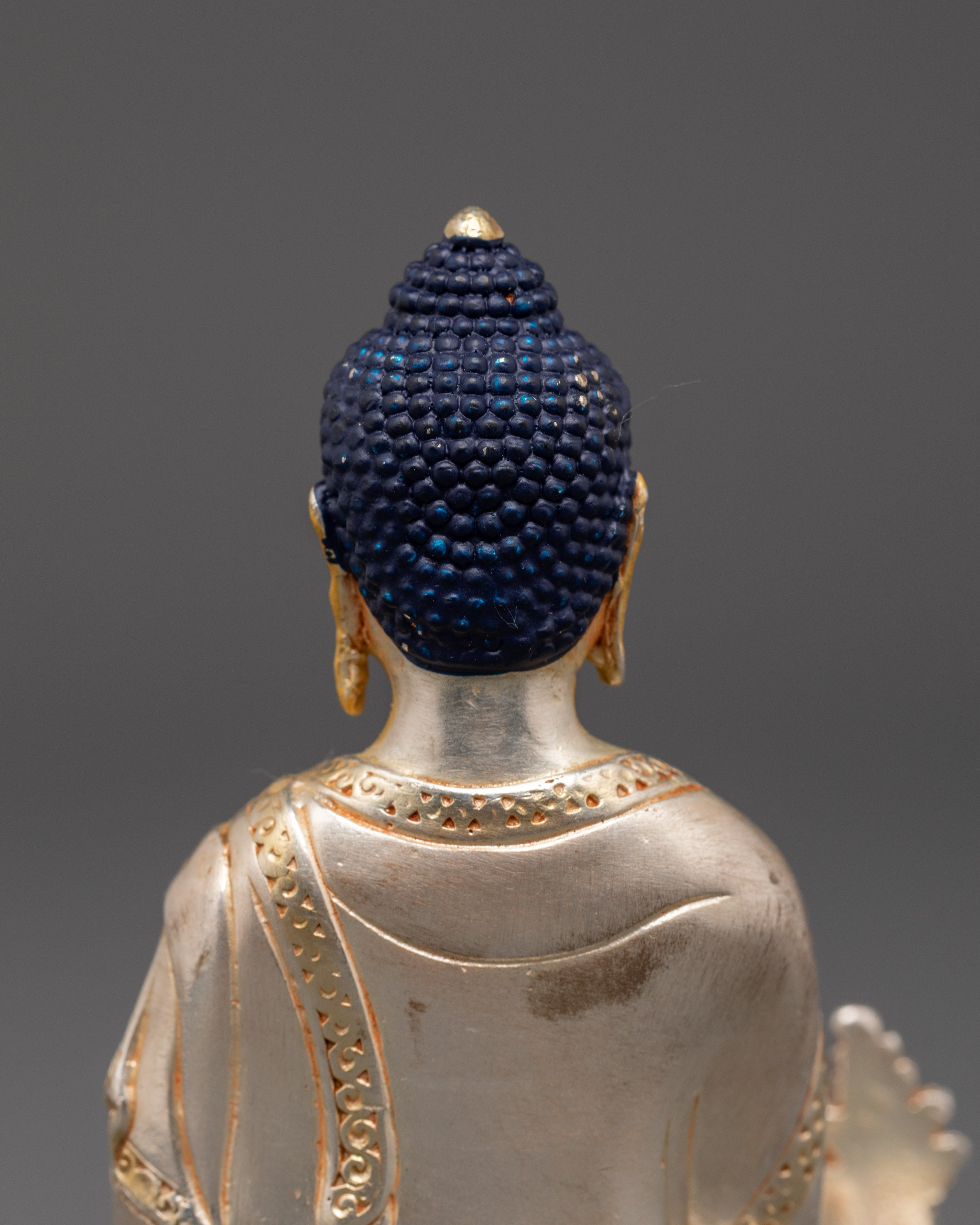 Silver Plated Medicine Buddha | Healing Buddhist Figurine