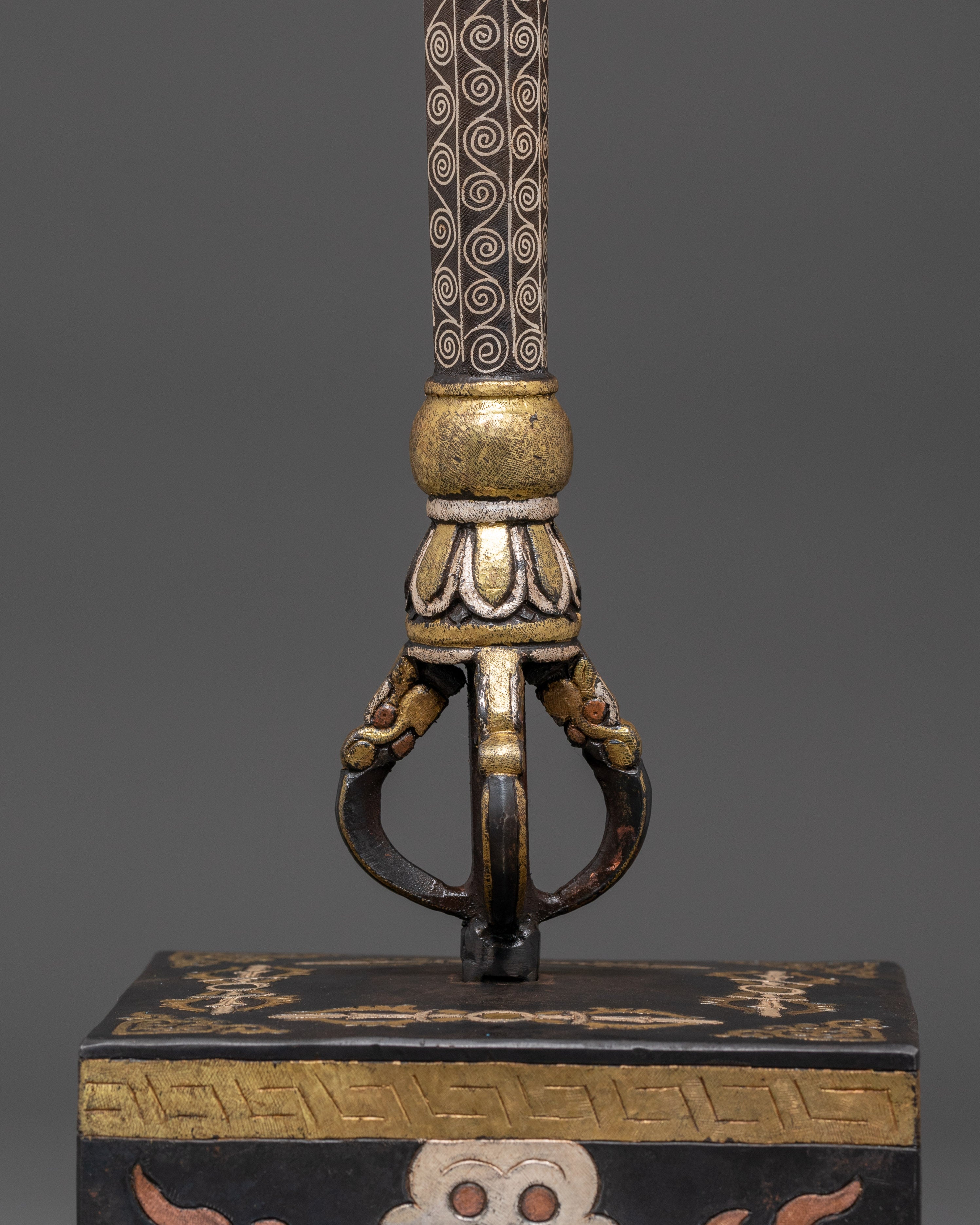 Trishul with Phurba | Ritual Weapon for Tantric Practices