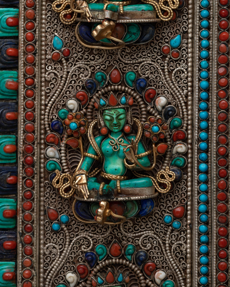 Green Tara Metal Artwork Wall Hanging | Decorate Your Home with Spiritual Beauty