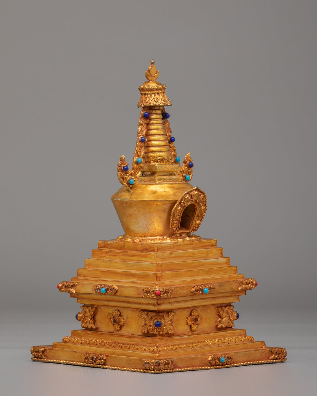 Handcrafted Buddhist Enlightenment Chorten | Symbol of Spiritual Awakening
