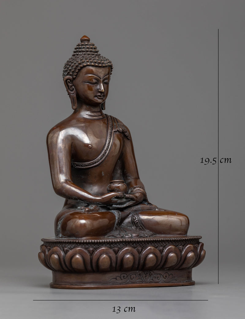 Amitabha Buddha Statue with Oxidized Finish | Embodying Peace and Wisdom