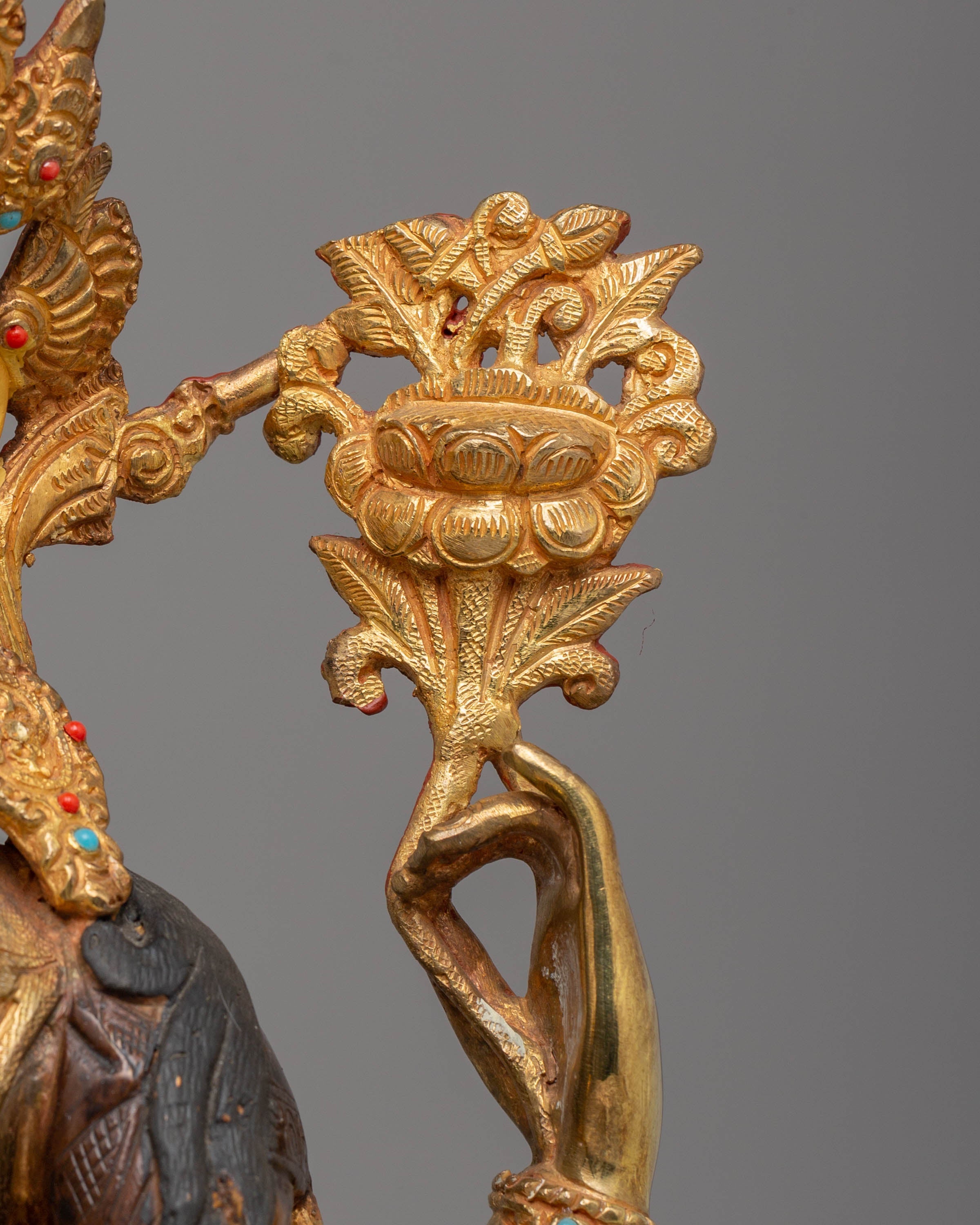 Handmade Golden Chenrezig Statue