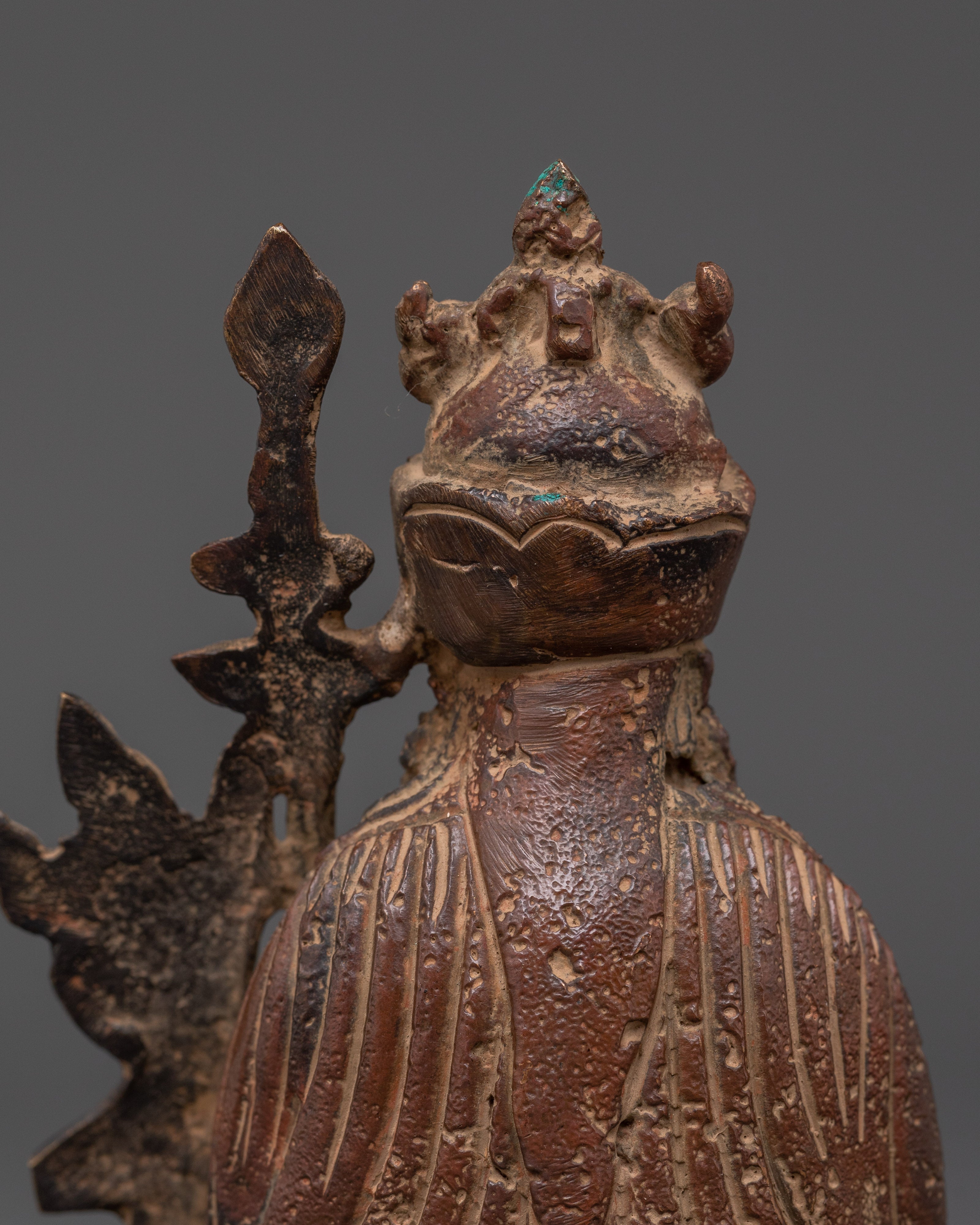 Handcrafted Guru Rinpoche Statue | Copper with Antique Finishing