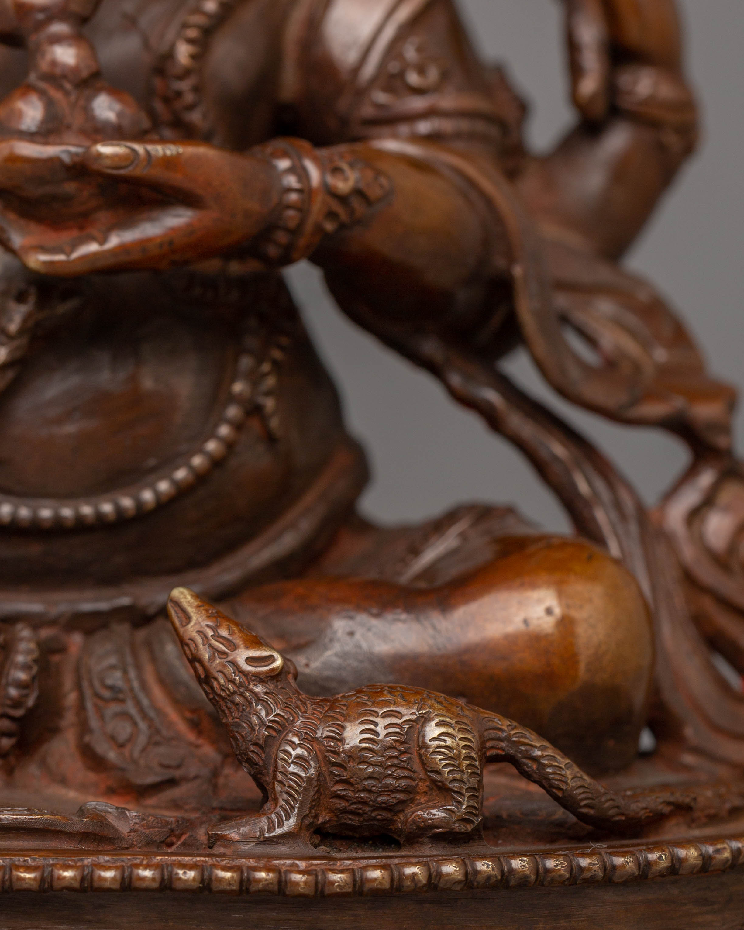 Statue of Hindu Lord Ganesha | Sacred Copper & Acrylic Ganesha Sculpture