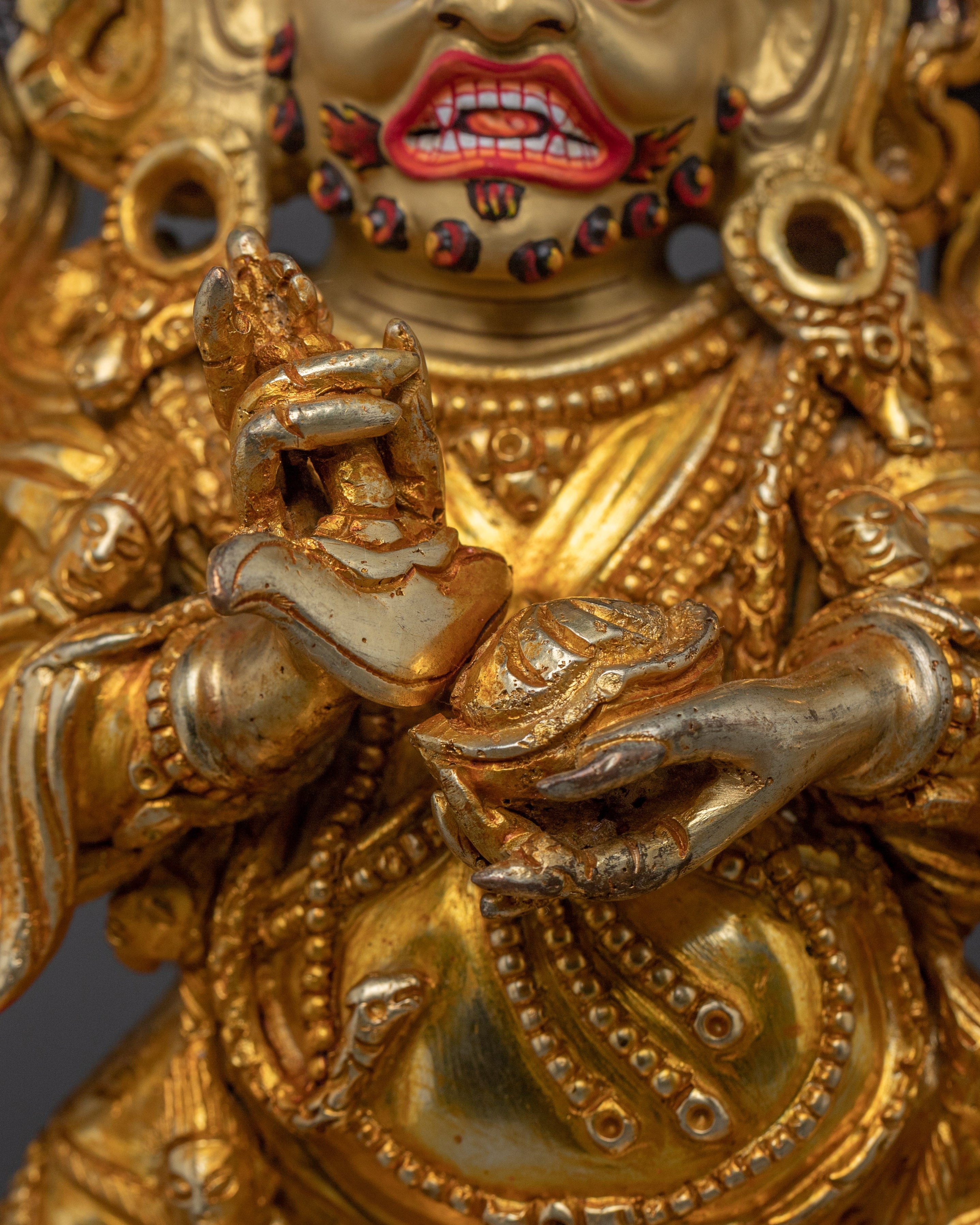 Handcrafted  Six Armed Mahakala Statue for Meditation | Fierce Buddhist Protector