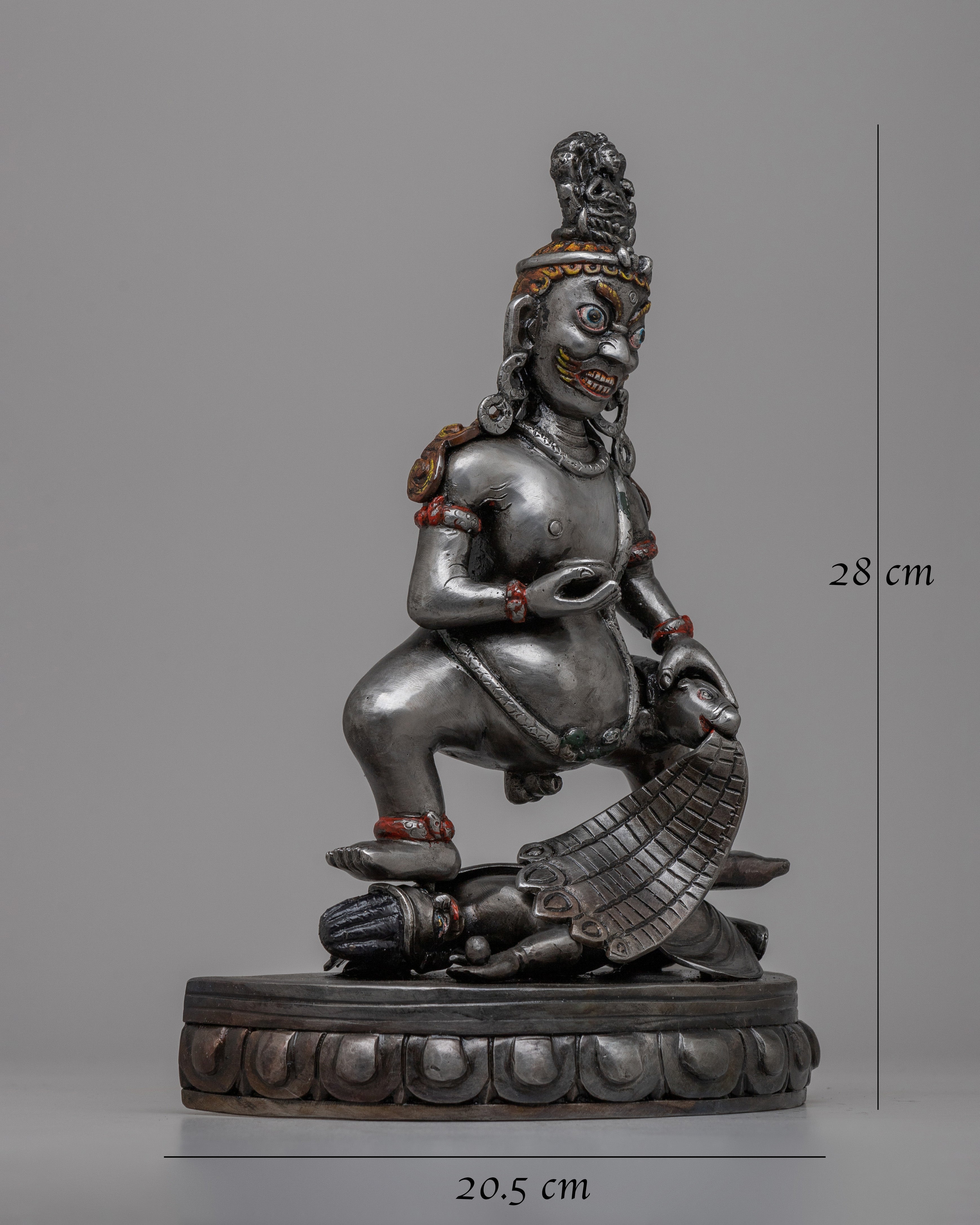 Iron Black Dzambhala Statue | Symbol of Prosperity and Spiritual Abundance