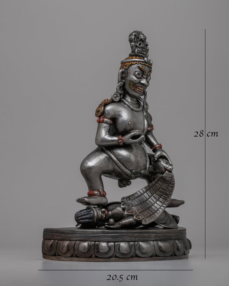 Iron Black Dzambhala Statue | Symbol of Prosperity and Spiritual Abundance